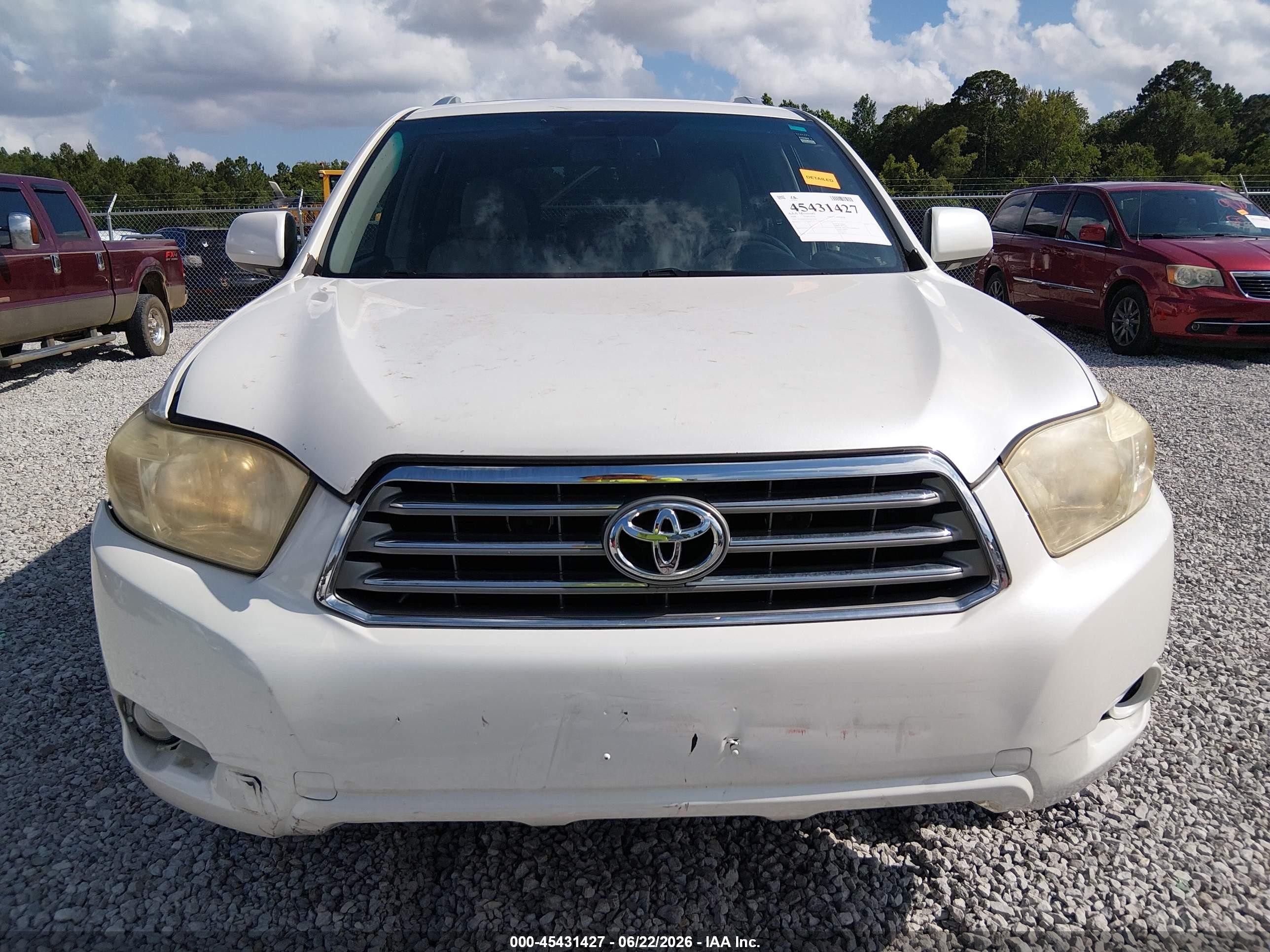 2008 Toyota Highlander Limited White vin: JTEDS42AX82035228