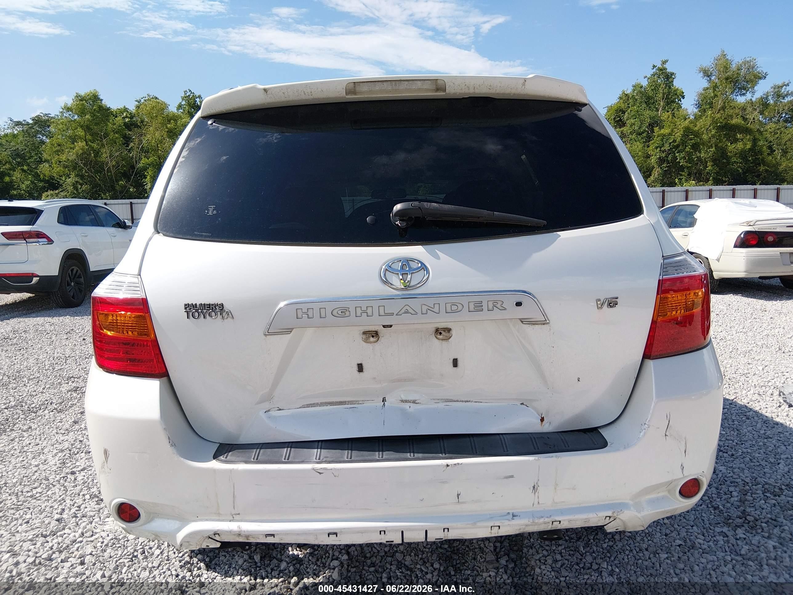 2008 Toyota Highlander Limited White vin: JTEDS42AX82035228