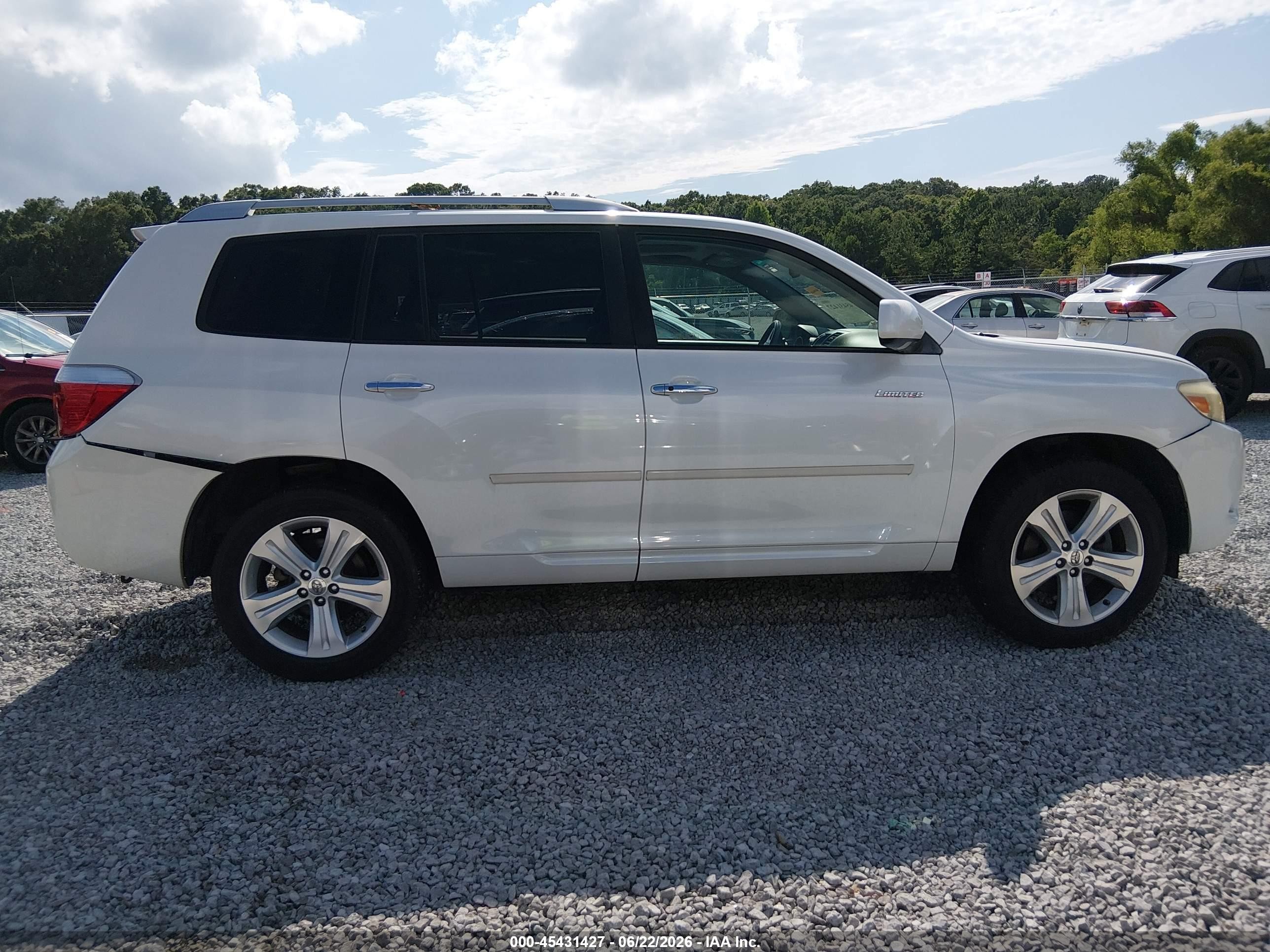2008 Toyota Highlander Limited White vin: JTEDS42AX82035228