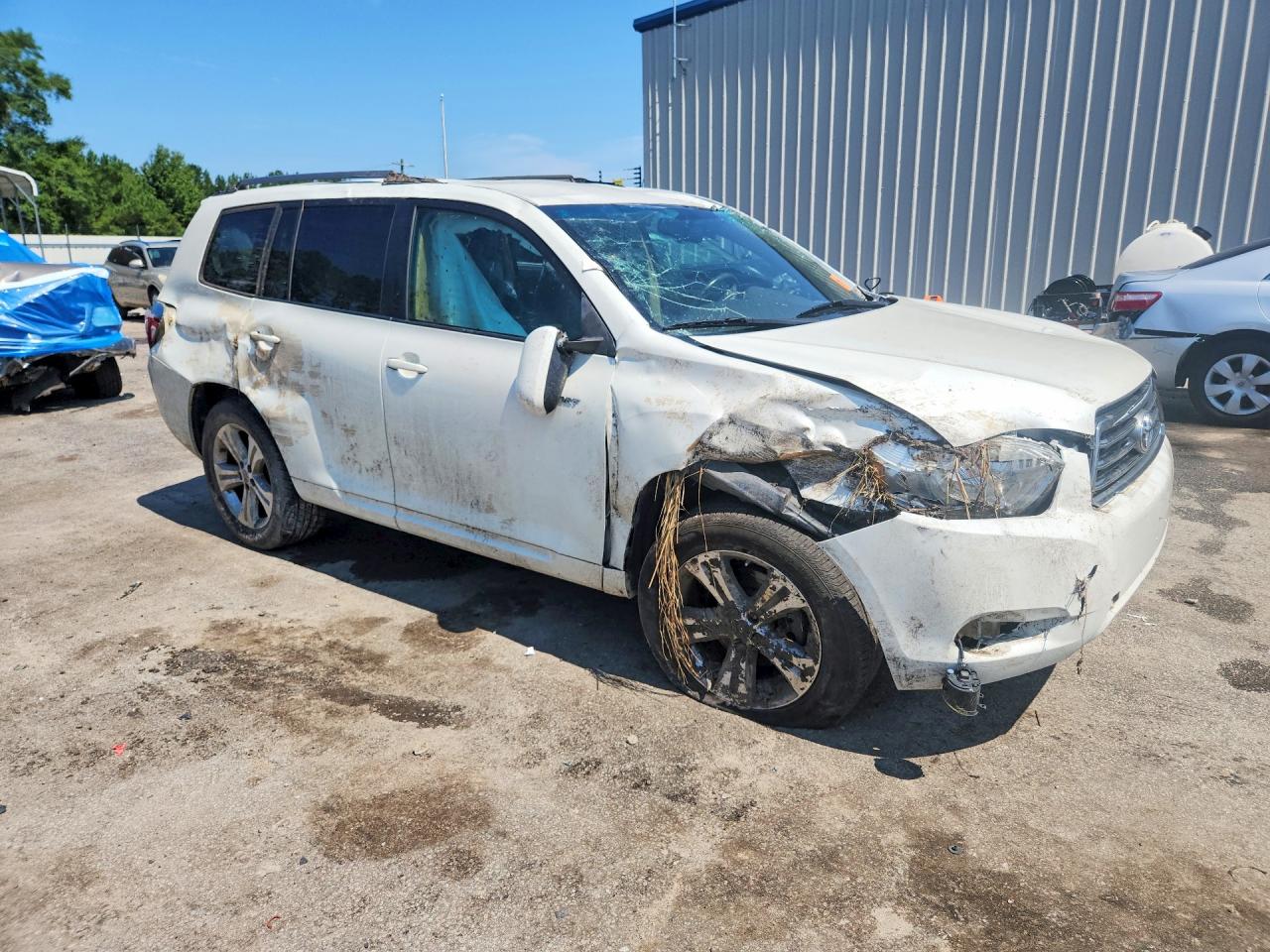 2008 Toyota Highlander Sport White vin: JTEDS43A082011793