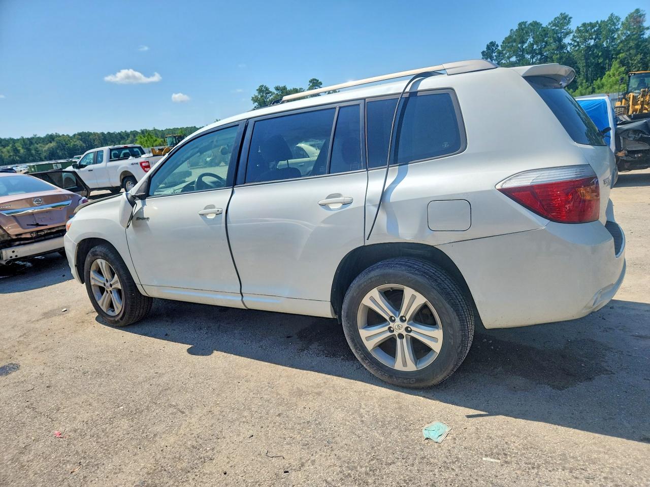 2008 Toyota Highlander Sport White vin: JTEDS43A082011793