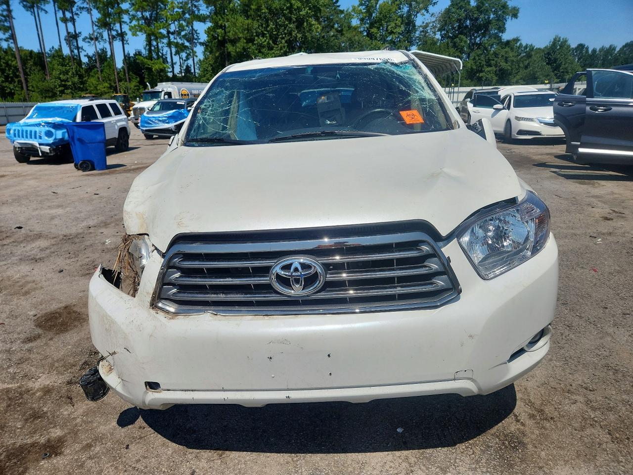 2008 Toyota Highlander Sport White vin: JTEDS43A082011793