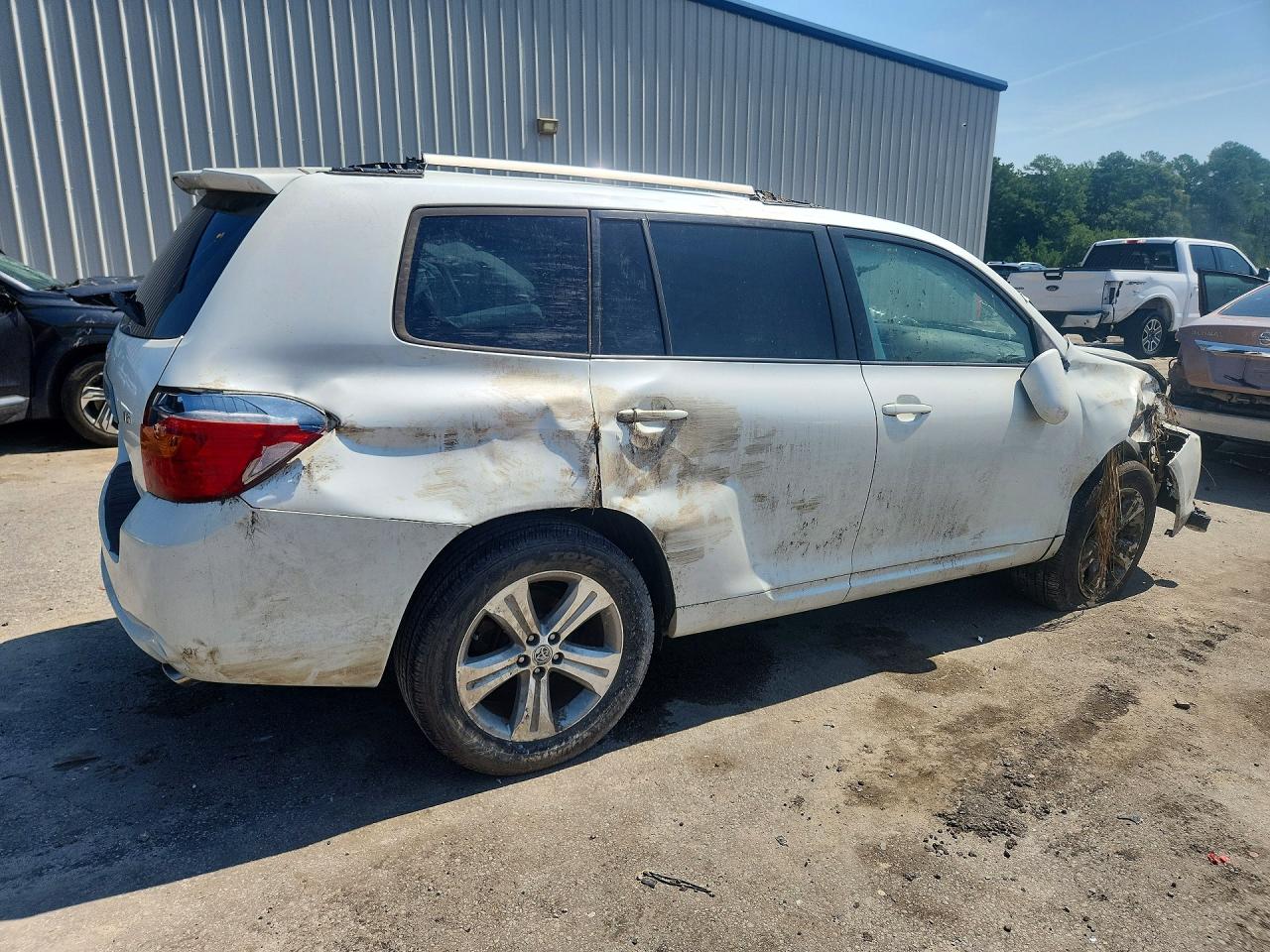 2008 Toyota Highlander Sport White vin: JTEDS43A082011793
