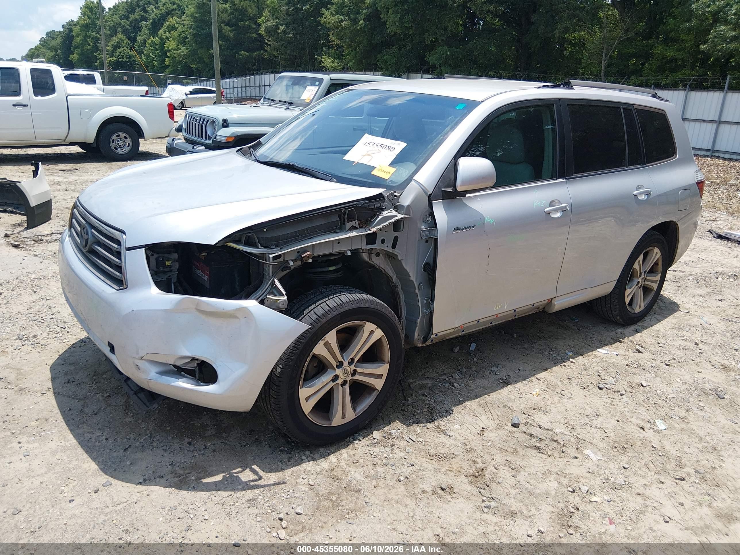 2008 Toyota Highlander Sport Silver vin: JTEDS43A082028772