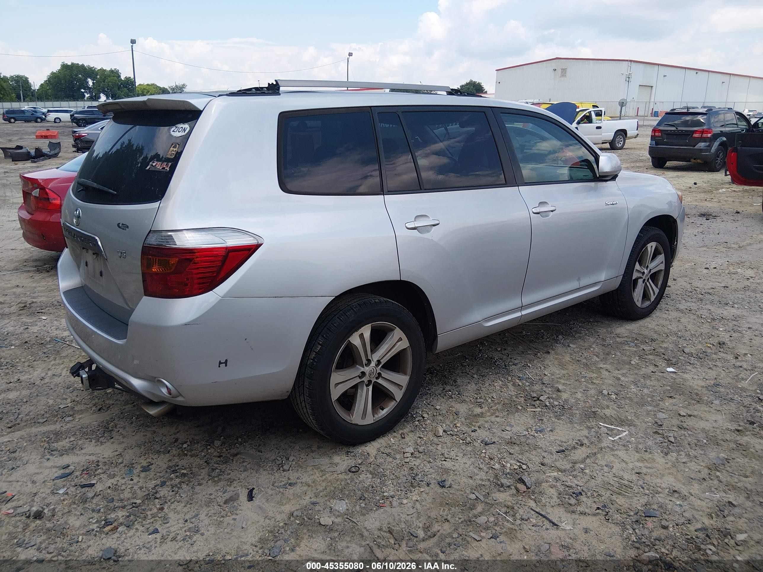 2008 Toyota Highlander Sport Silver vin: JTEDS43A082028772