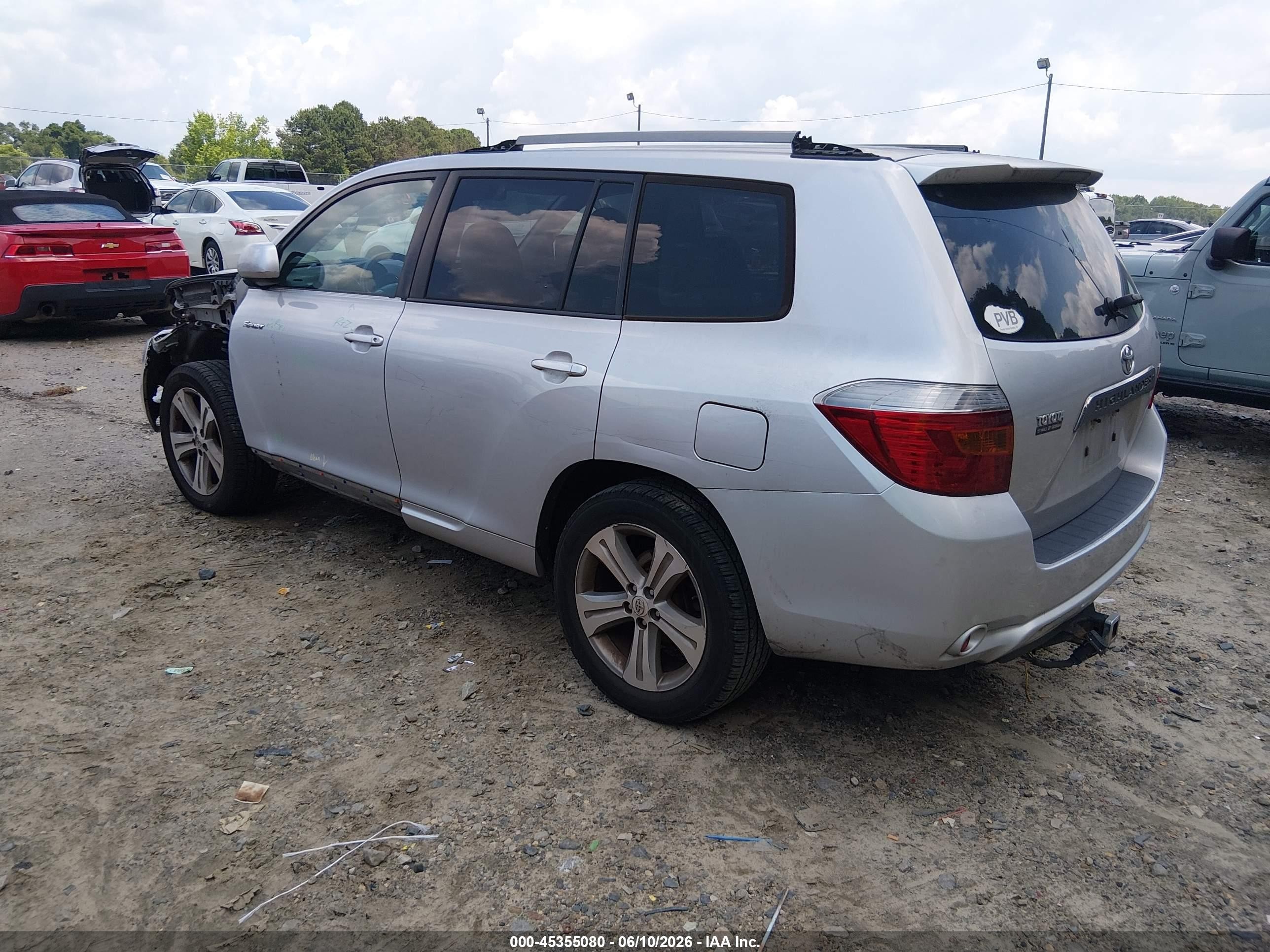 2008 Toyota Highlander Sport Silver vin: JTEDS43A082028772