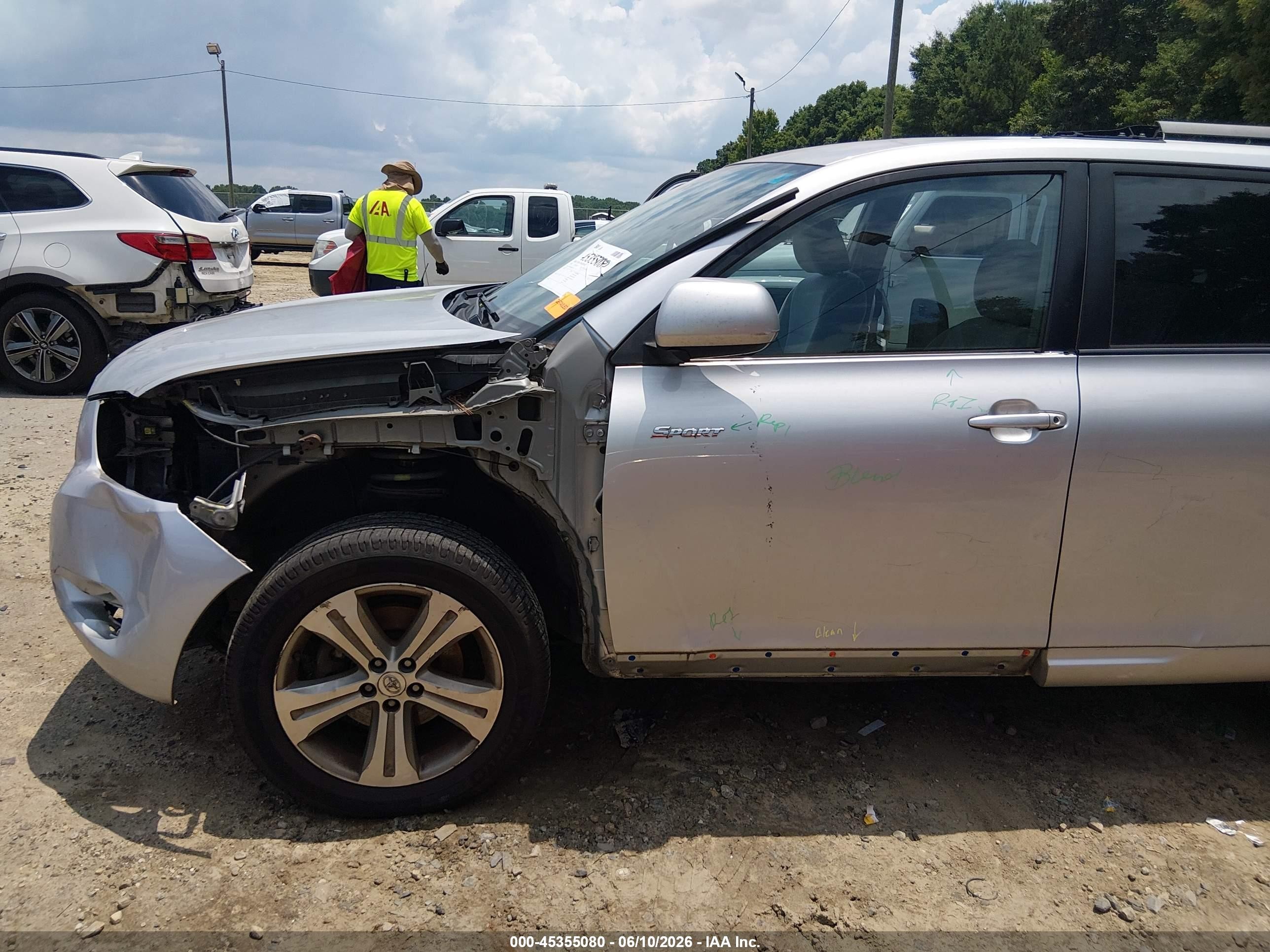 2008 Toyota Highlander Sport Silver vin: JTEDS43A082028772