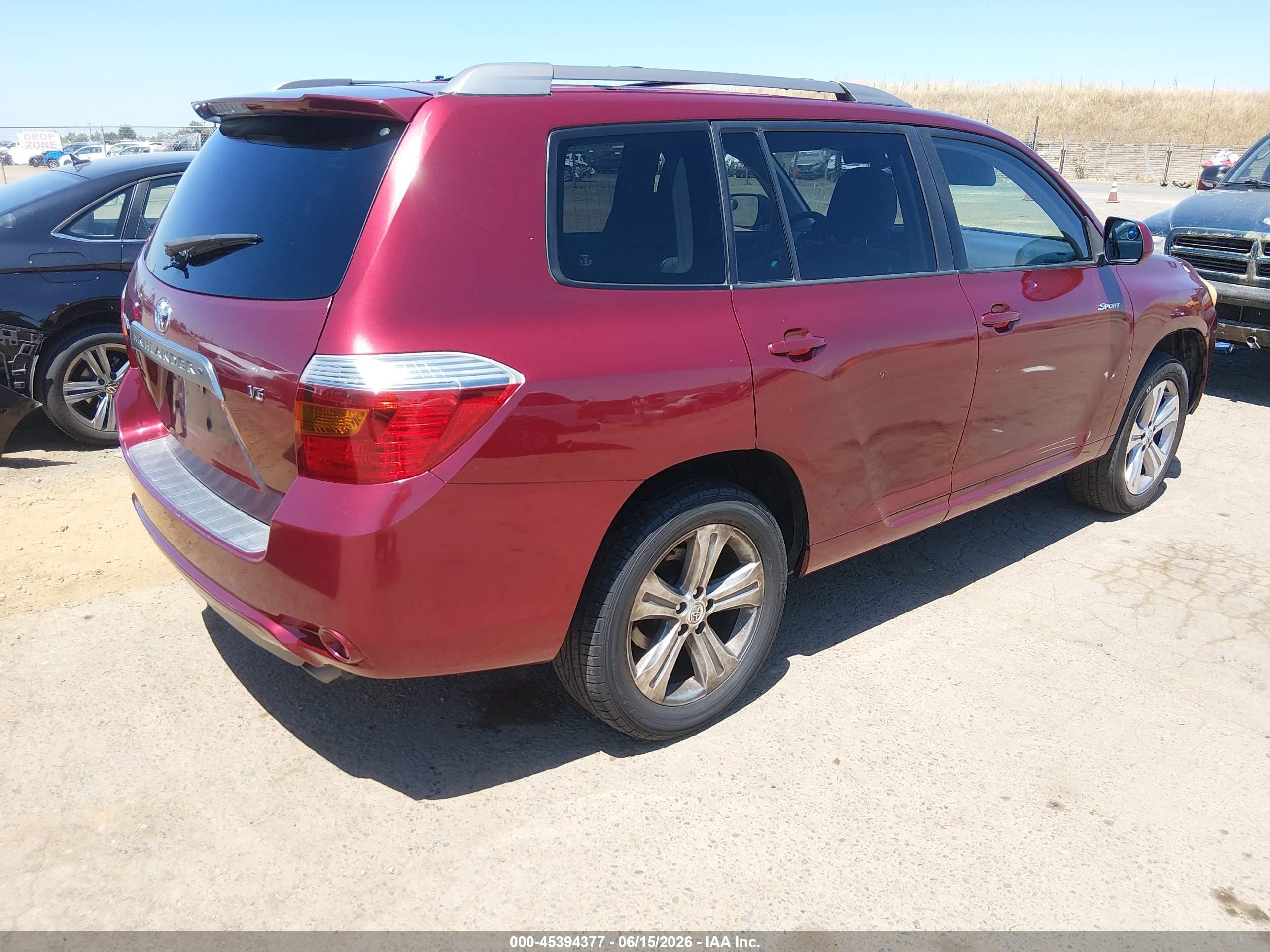 2008 Toyota Highlander Sport Burgundy vin: JTEDS43A082029386