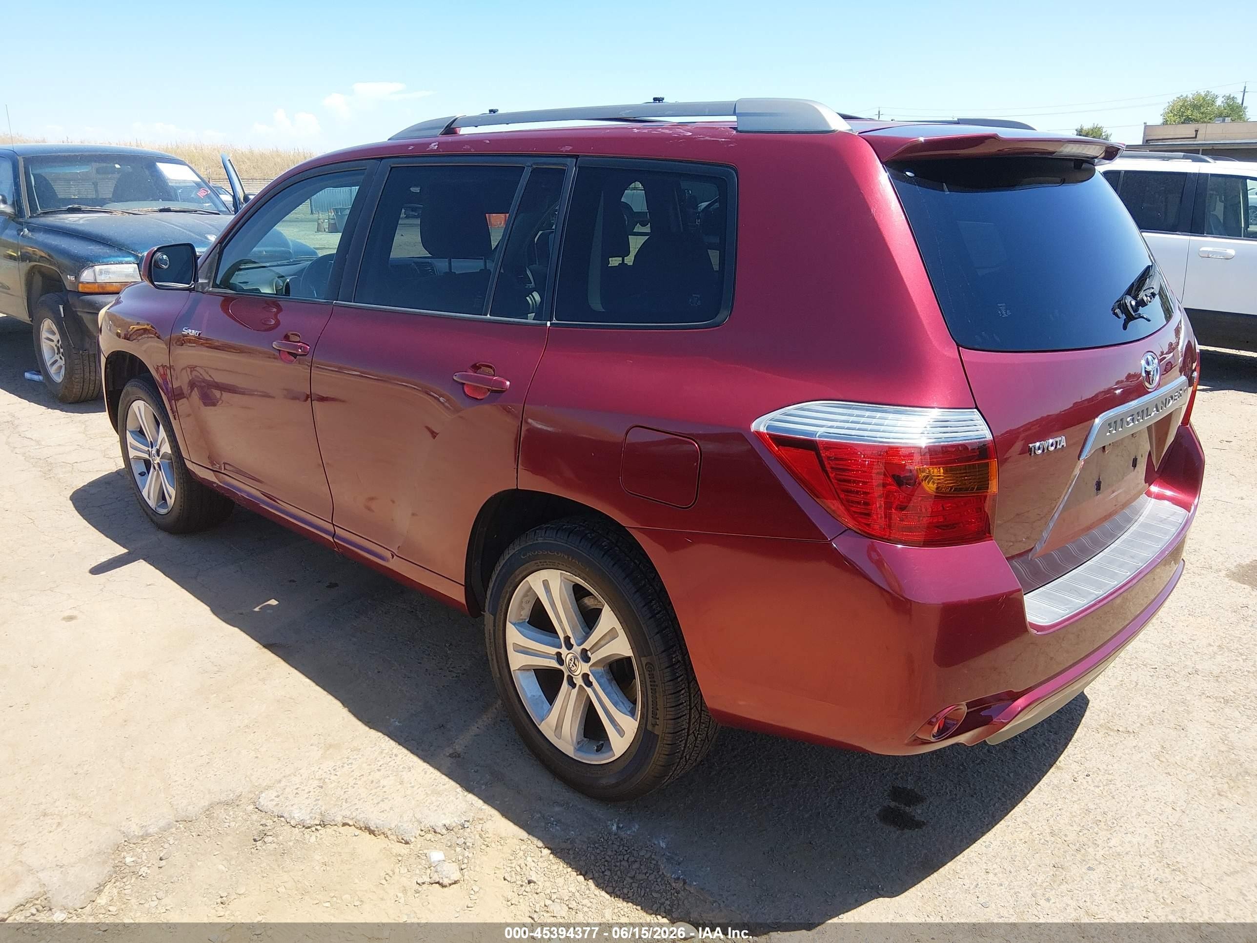 2008 Toyota Highlander Sport Burgundy vin: JTEDS43A082029386
