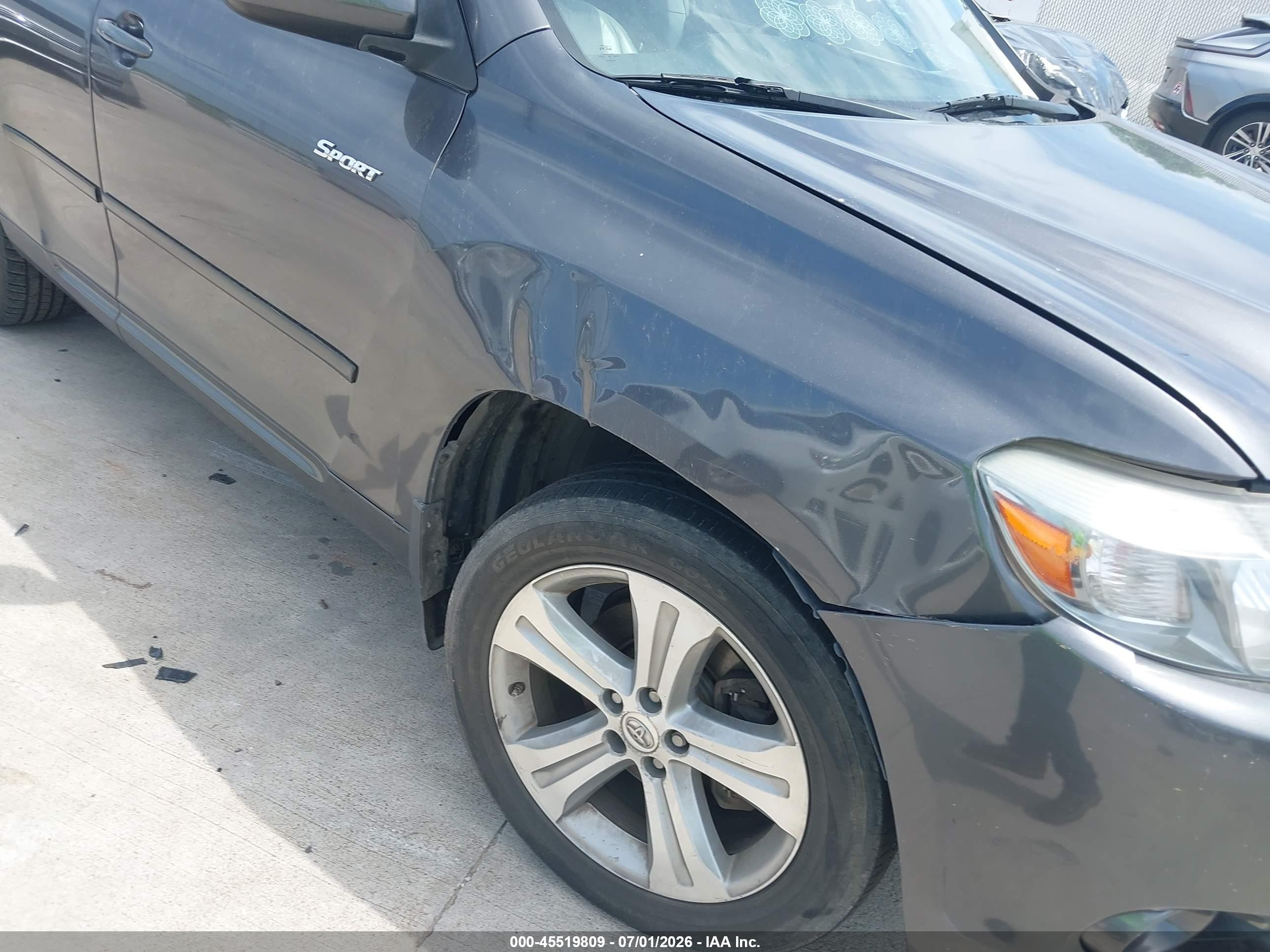 2008 Toyota Highlander Sport Серый vin: JTEDS43A082030571