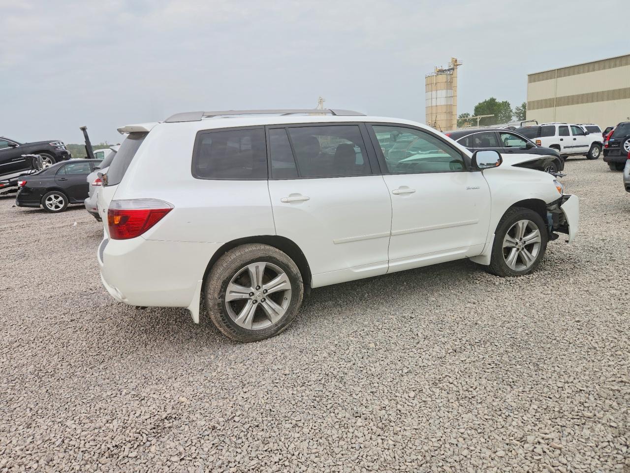 2009 Toyota Highlander Sport White vin: JTEDS43A092074006