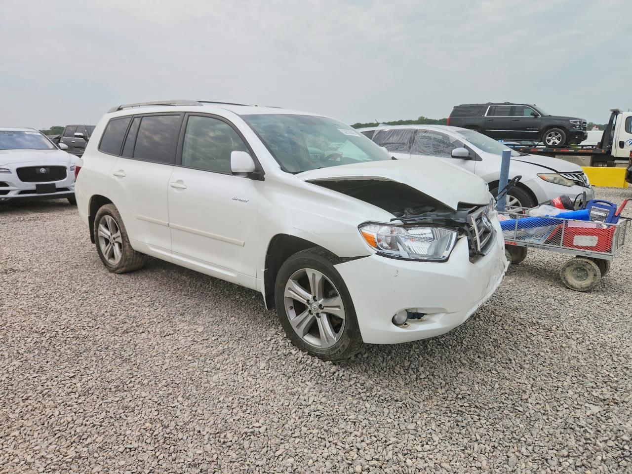2009 Toyota Highlander Sport White vin: JTEDS43A092074006