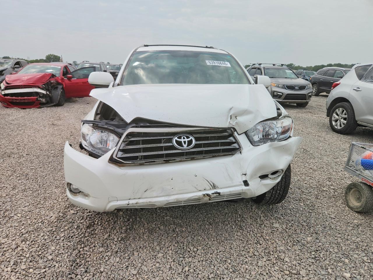 2009 Toyota Highlander Sport White vin: JTEDS43A092074006