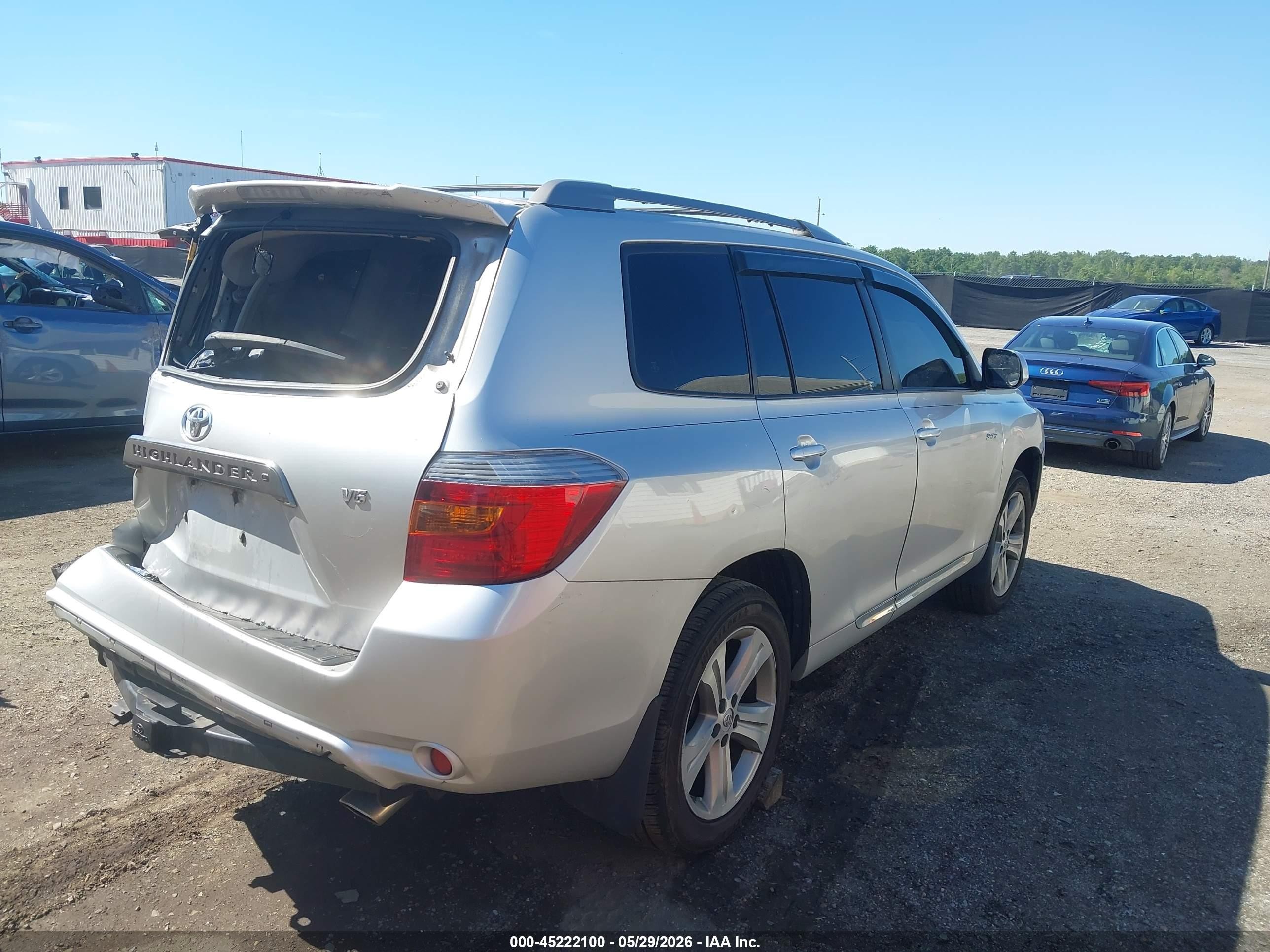 2008 Toyota Highlander Sport Silver vin: JTEDS43A182020096