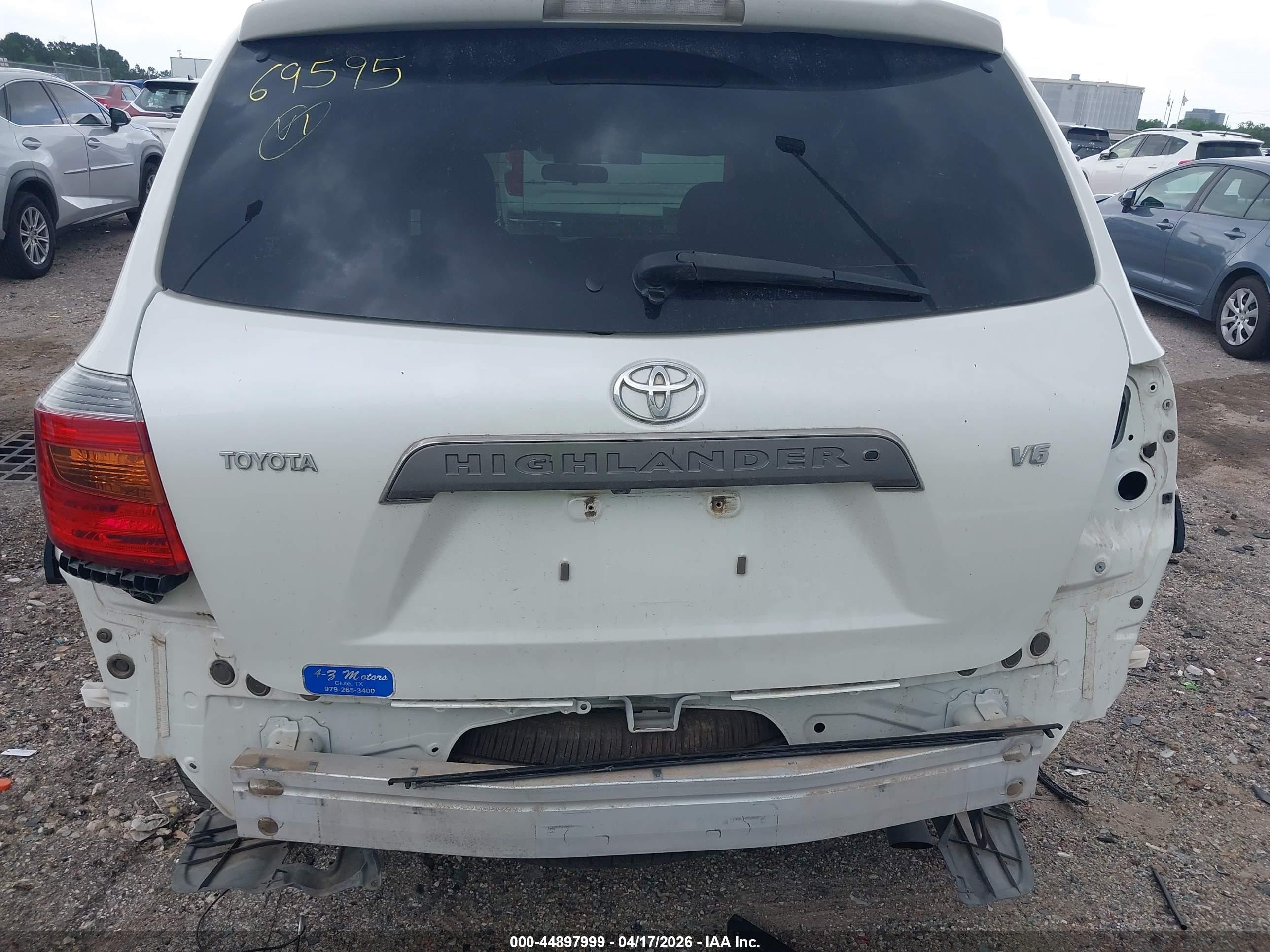 2009 Toyota Highlander Sport White vin: JTEDS43A192078534