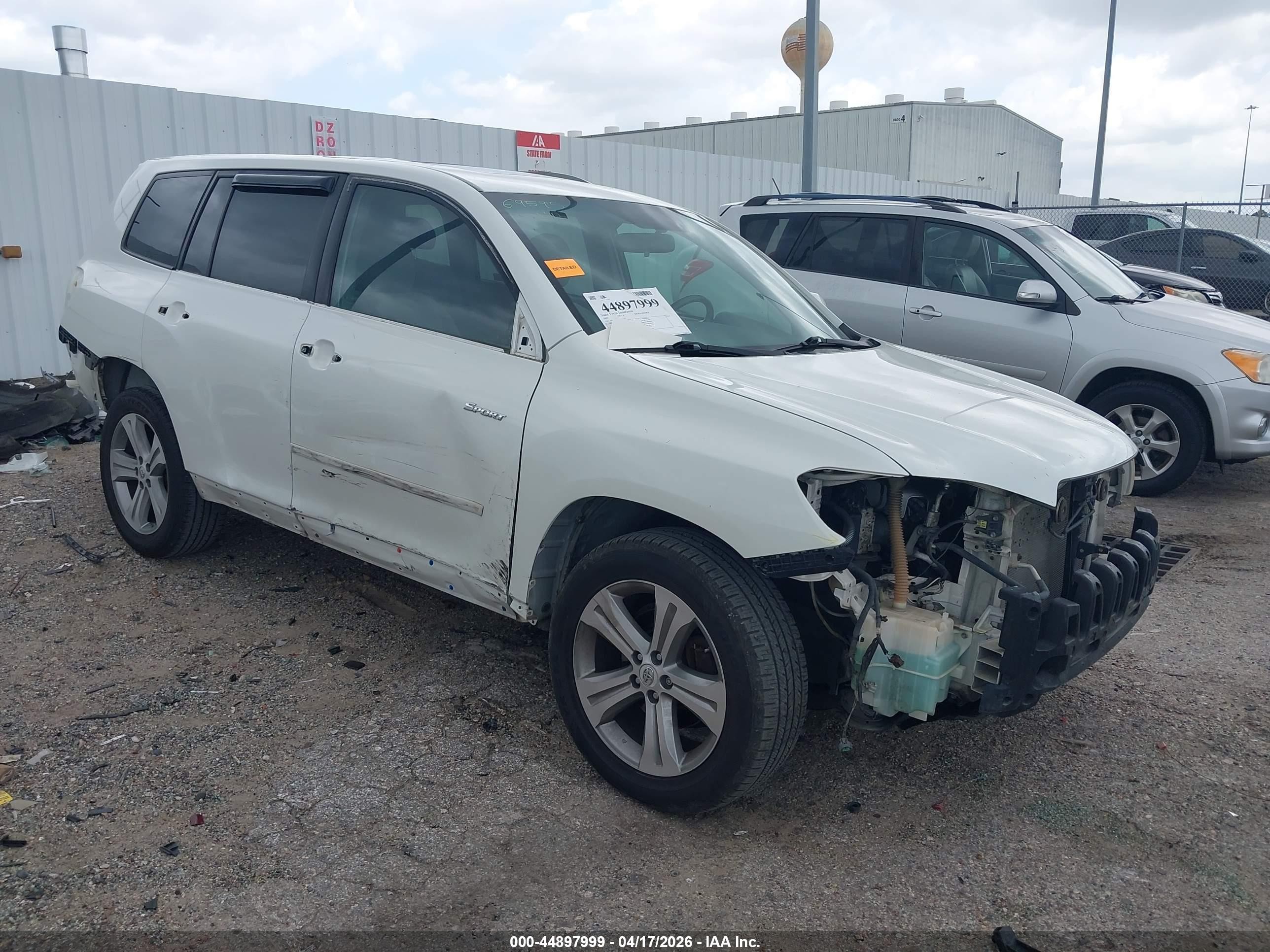 2009 Toyota Highlander Sport White vin: JTEDS43A192078534