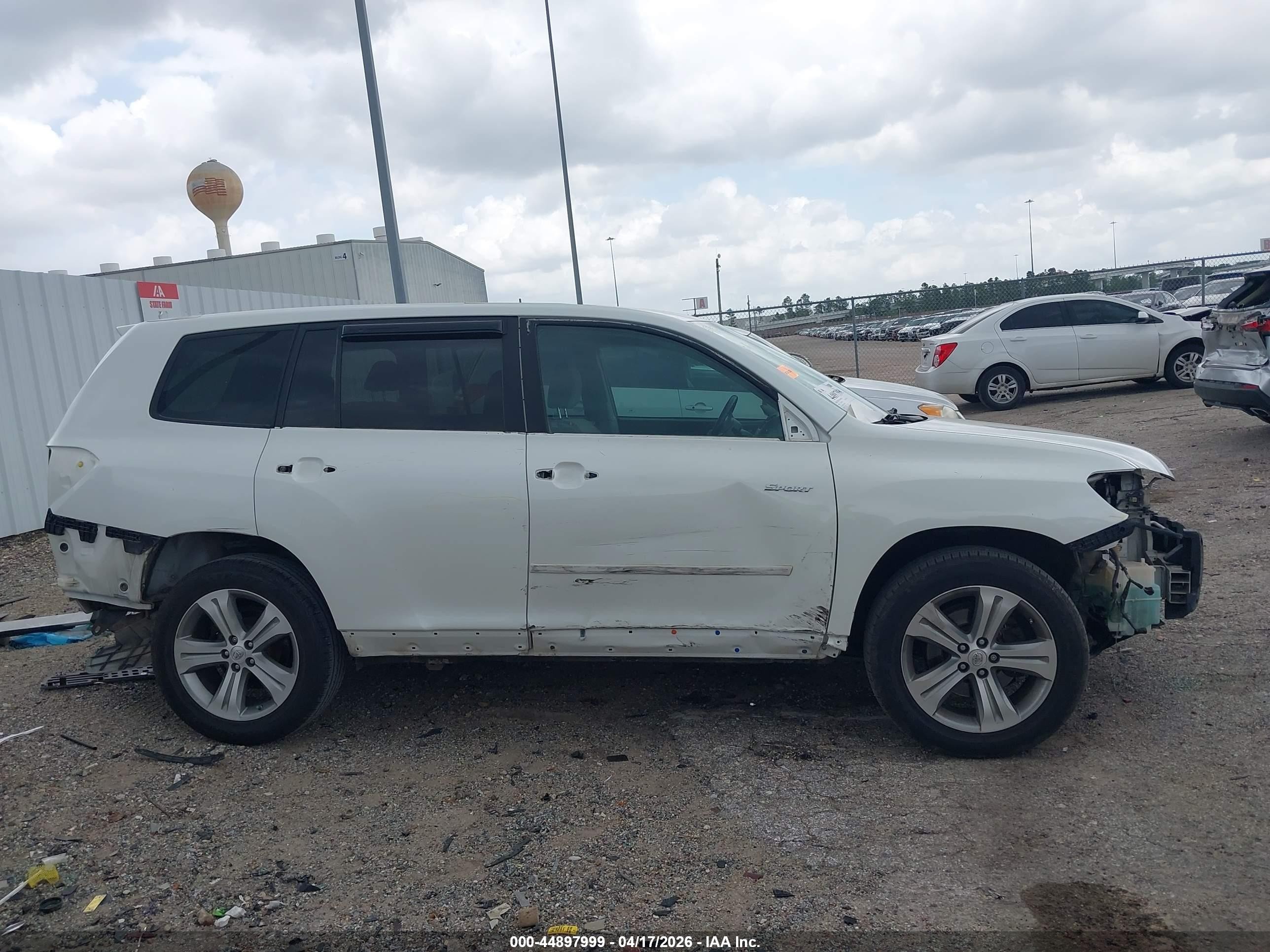2009 Toyota Highlander Sport White vin: JTEDS43A192078534