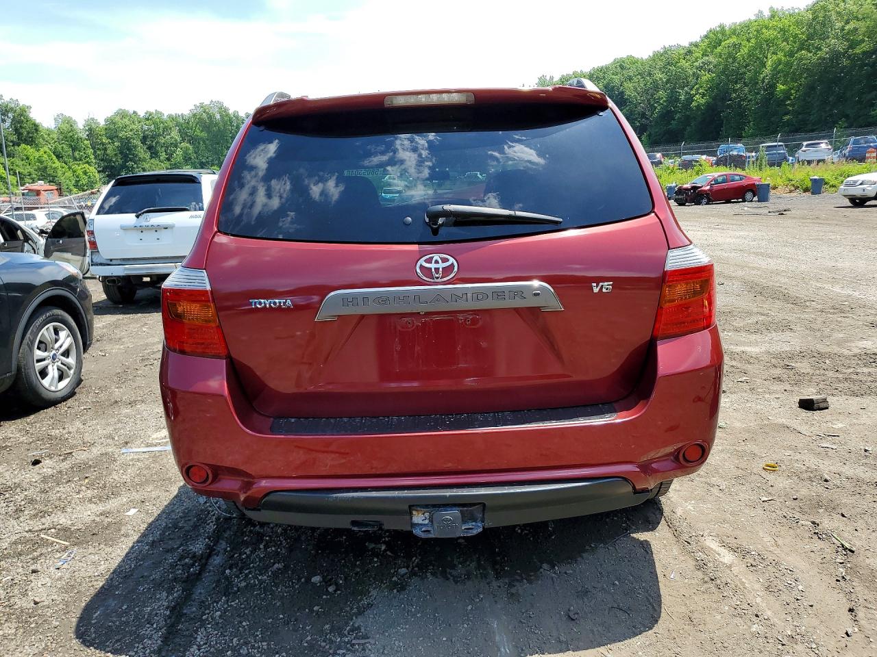 2009 Toyota Highlander Sport Red vin: JTEDS43A192088383