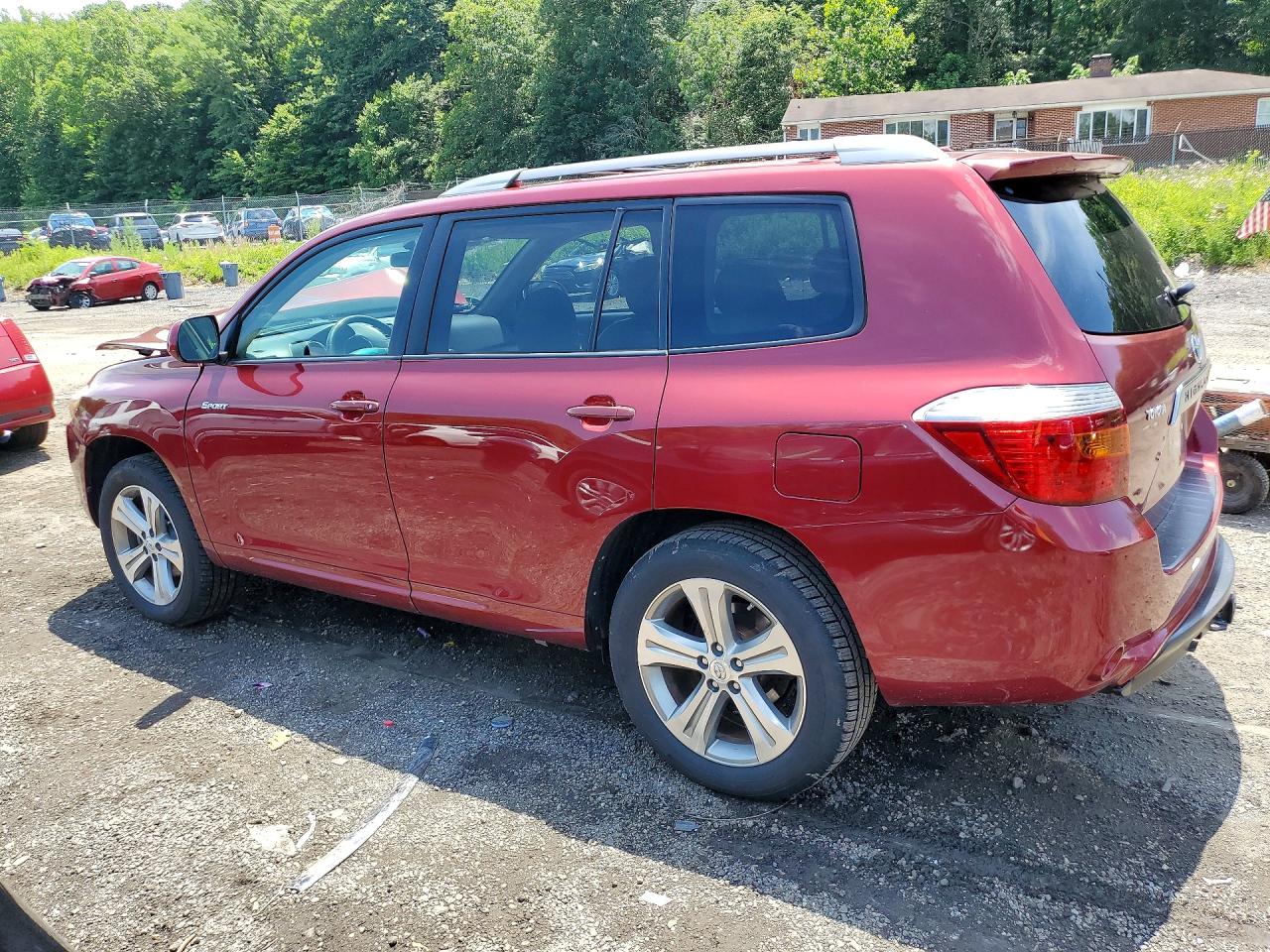 2009 Toyota Highlander Sport Red vin: JTEDS43A192088383