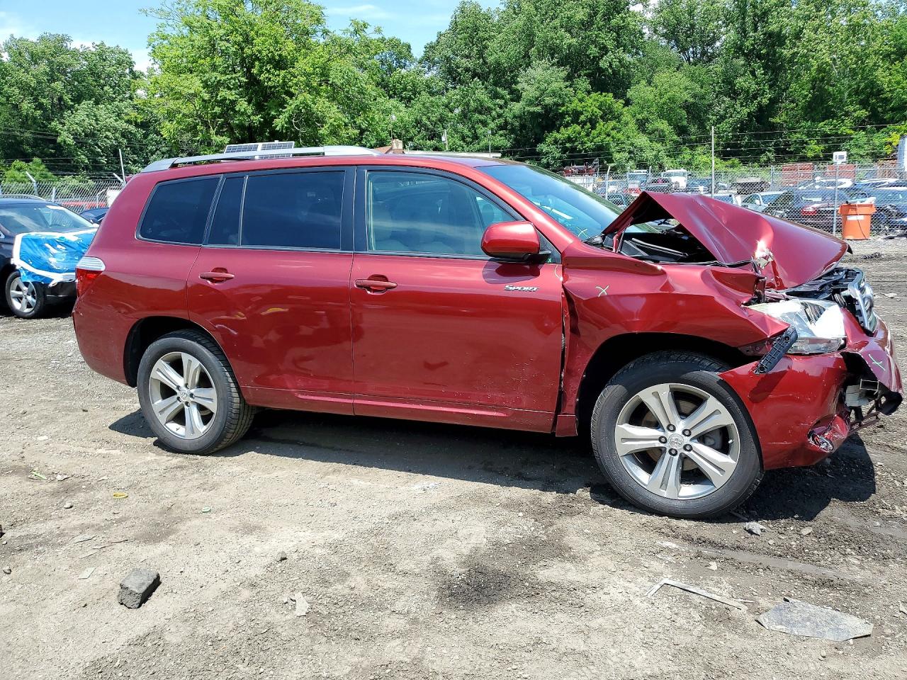 2009 Toyota Highlander Sport Red vin: JTEDS43A192088383