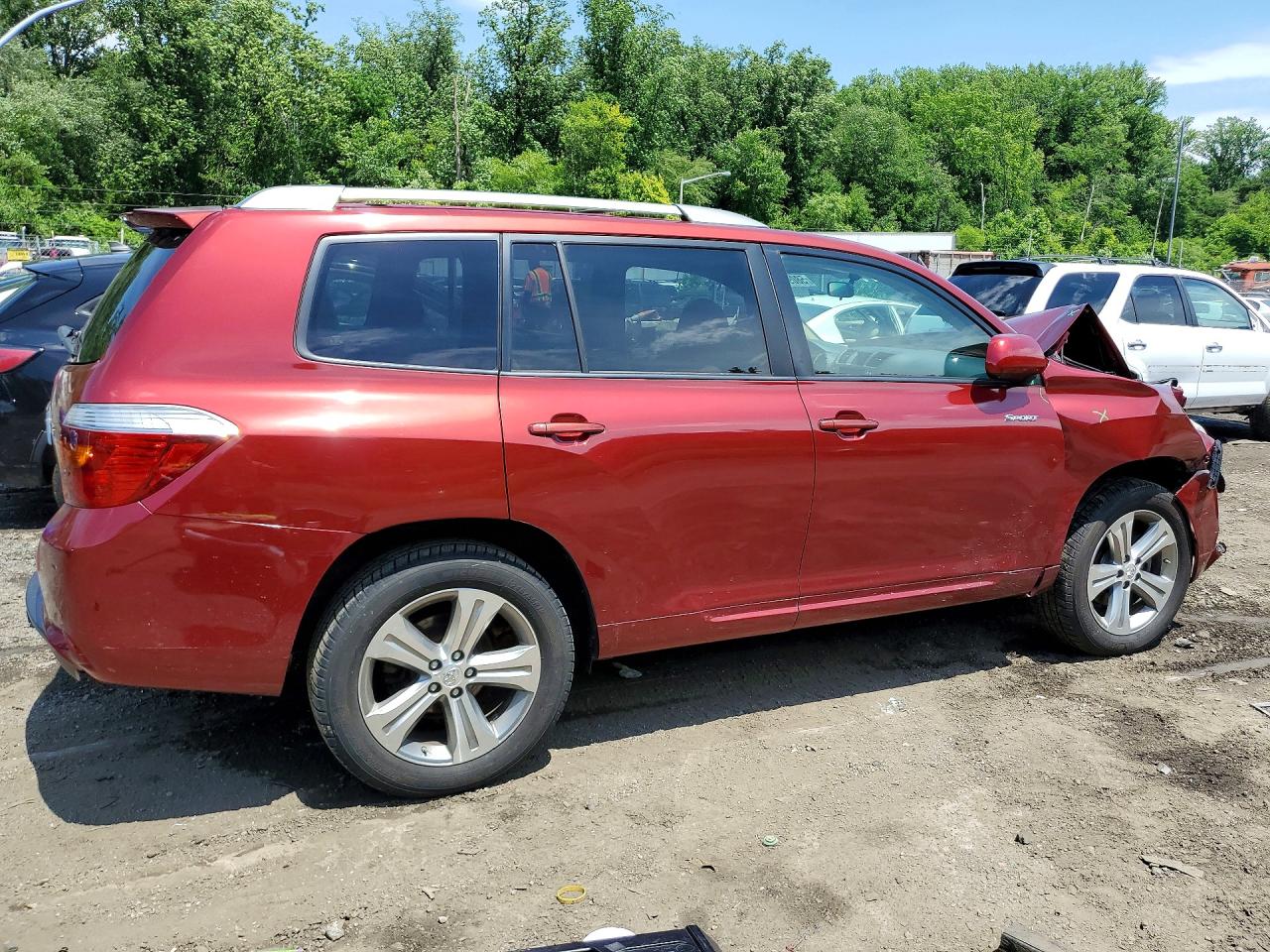 2009 Toyota Highlander Sport Red vin: JTEDS43A192088383