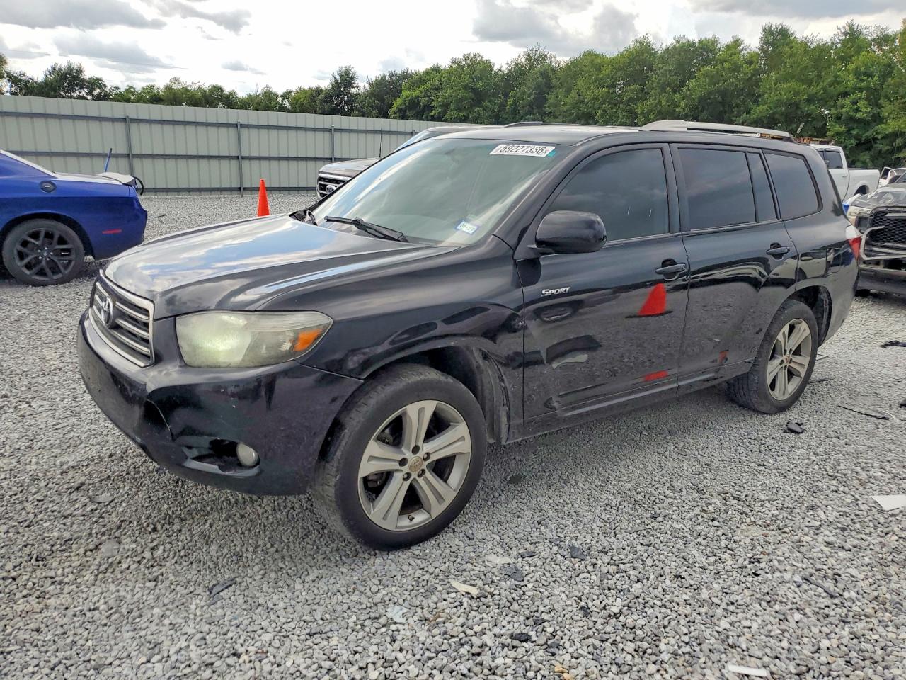 2008 Toyota Highlander Sport Black vin: JTEDS43A282053656
