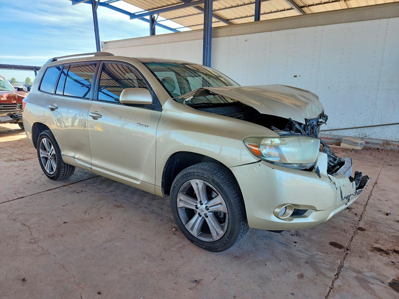 2008 Toyota Highlander Sport Beige vin: JTEDS43A282056086