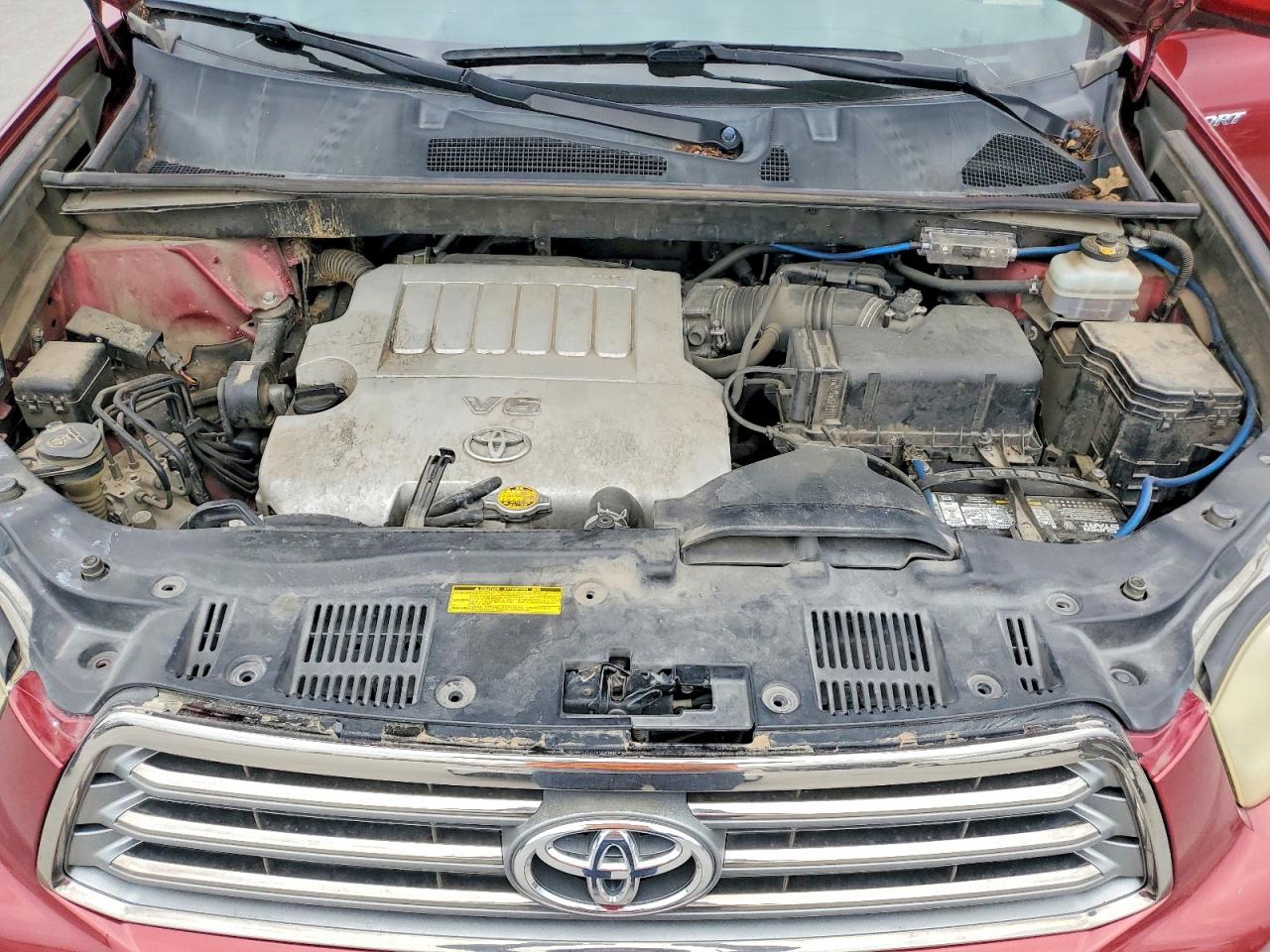 2008 Toyota Highlander Sport Maroon vin: JTEDS43A382028832