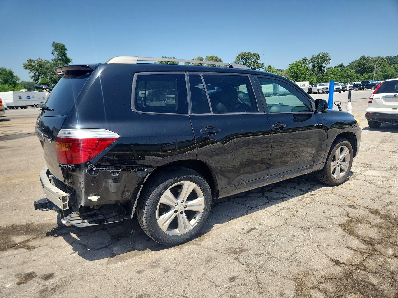 2008 Toyota Highlander Sport Black vin: JTEDS43A382051009