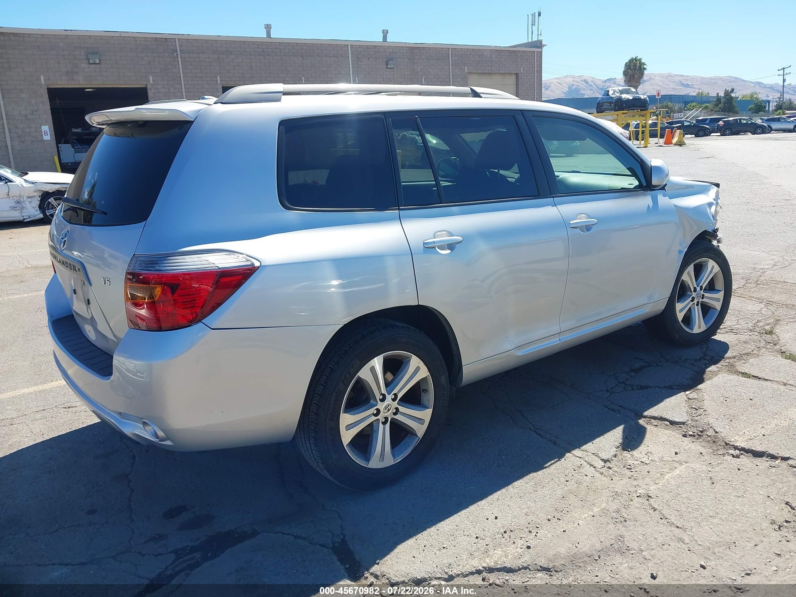 2009 Toyota Highlander Sport Silver vin: JTEDS43A592076494