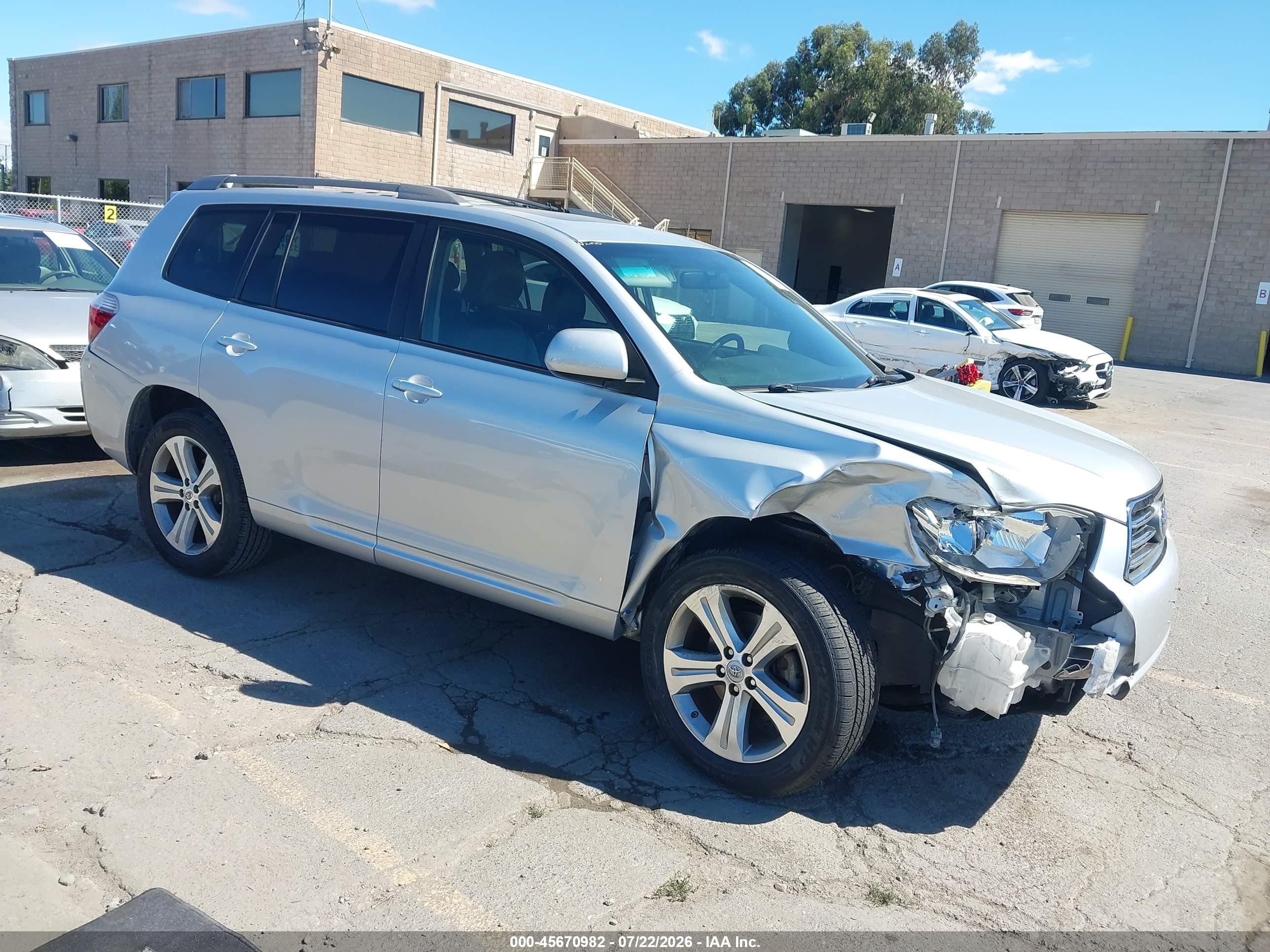 2009 Toyota Highlander Sport Silver vin: JTEDS43A592076494