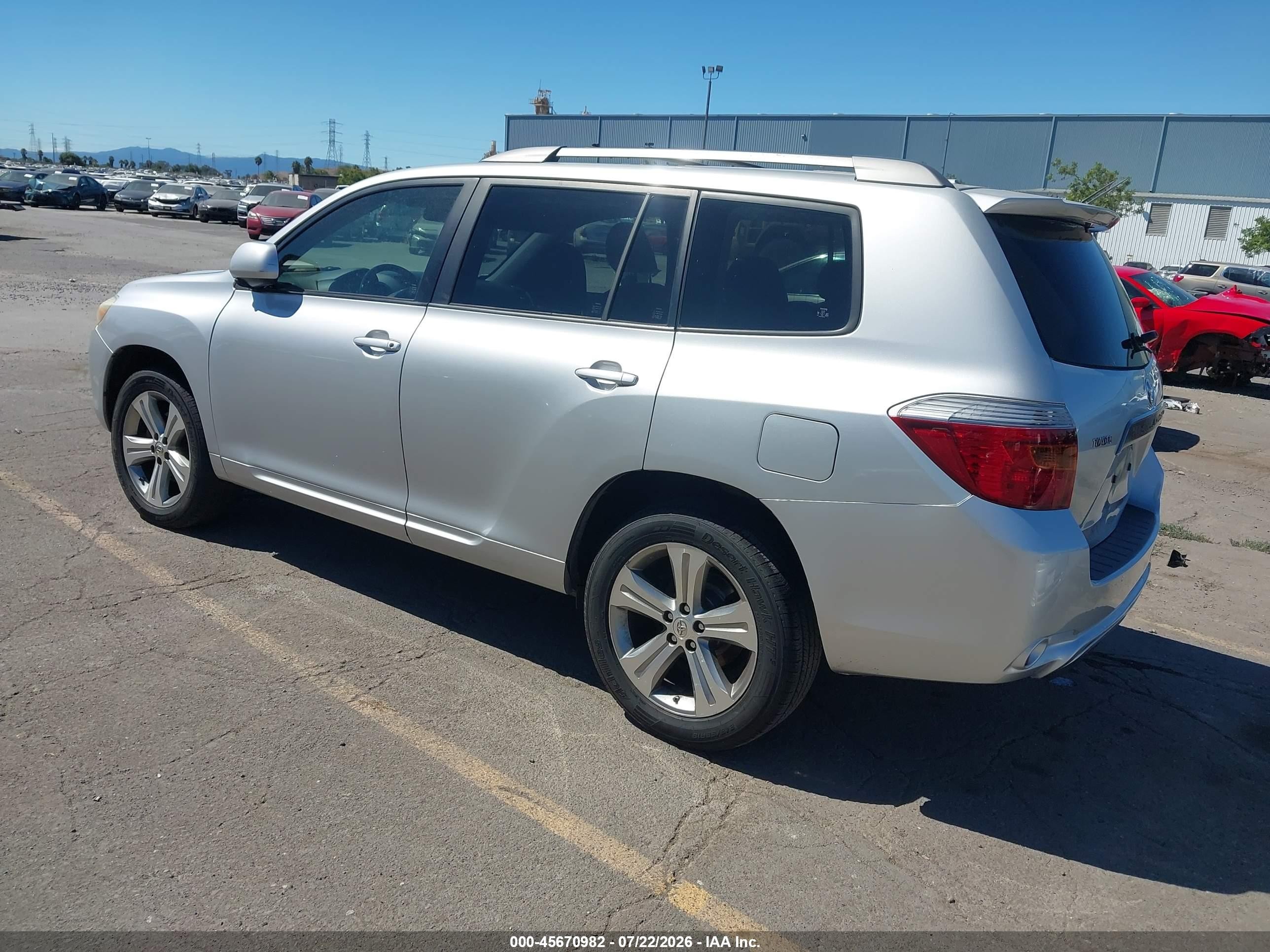 2009 Toyota Highlander Sport Silver vin: JTEDS43A592076494