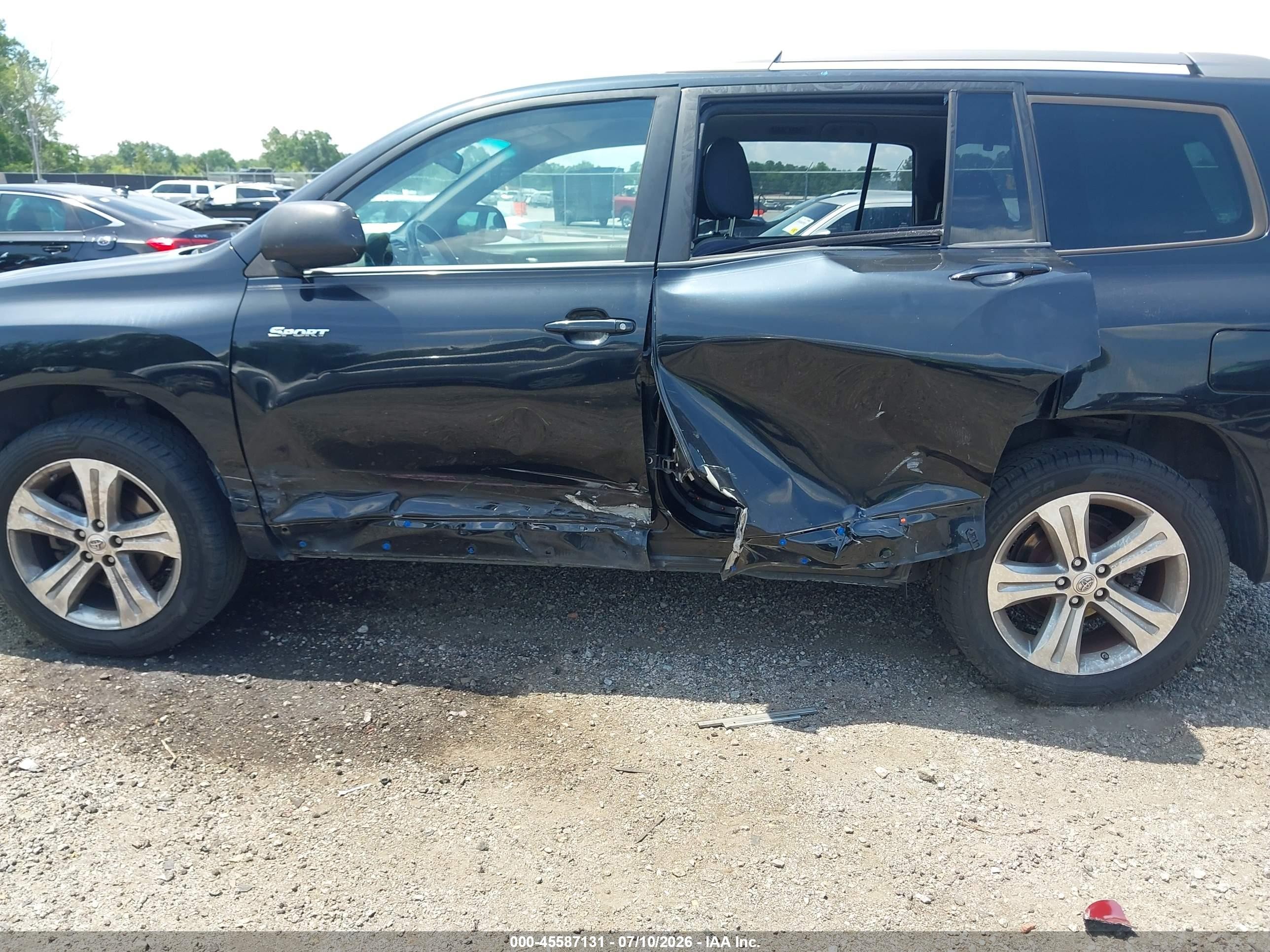 2009 Toyota Highlander Sport Black vin: JTEDS43A592089696