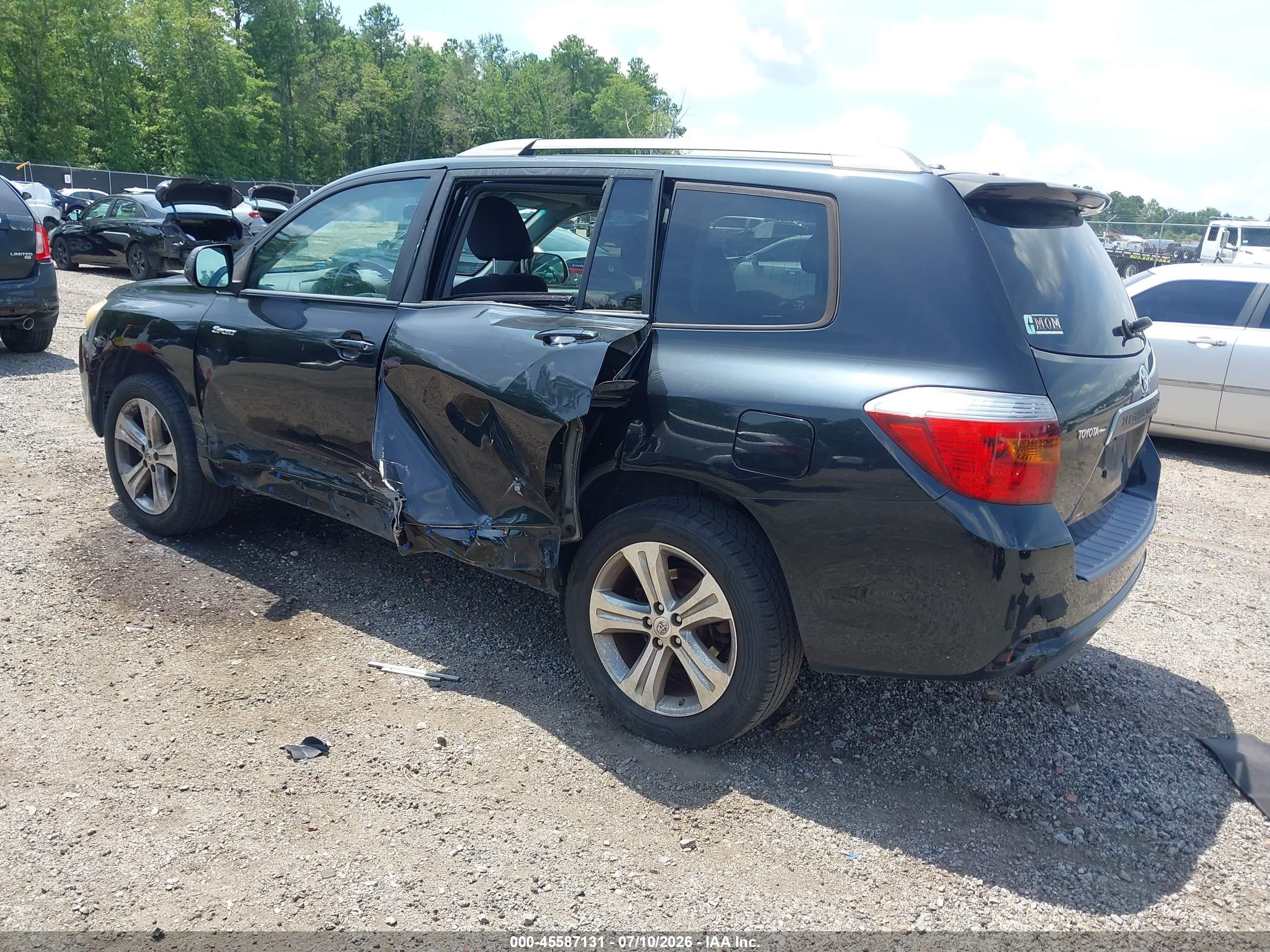 2009 Toyota Highlander Sport Black vin: JTEDS43A592089696