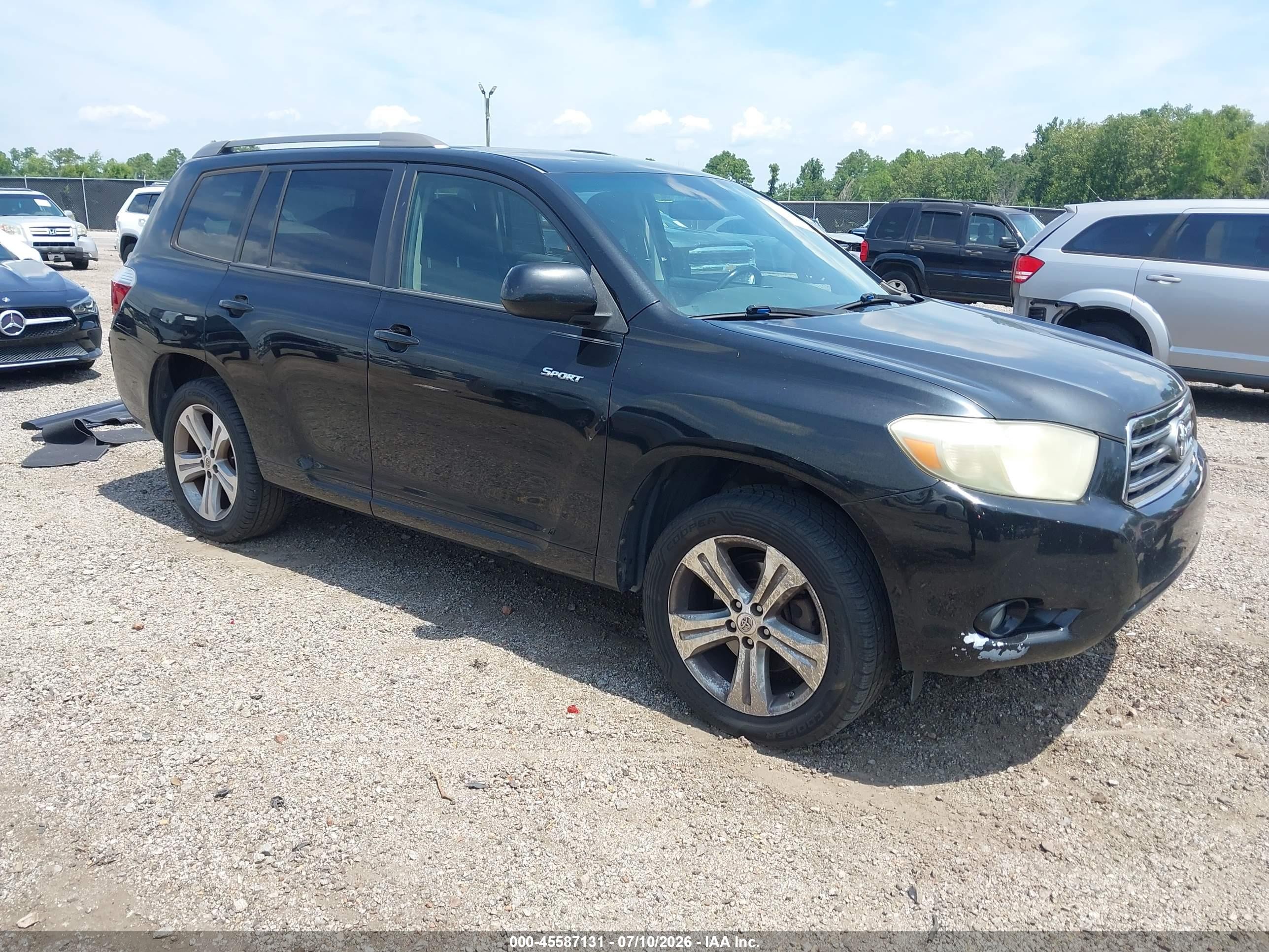 2009 Toyota Highlander Sport Черный vin: JTEDS43A592089696