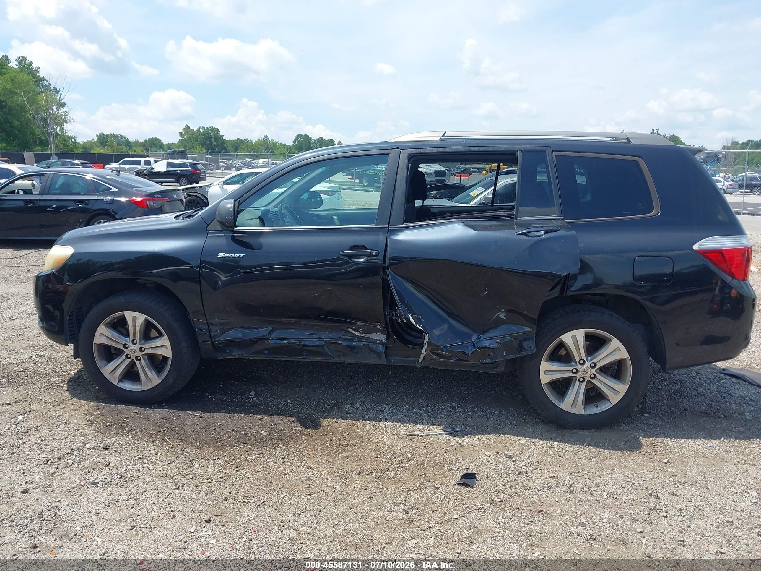 2009 Toyota Highlander Sport Black vin: JTEDS43A592089696
