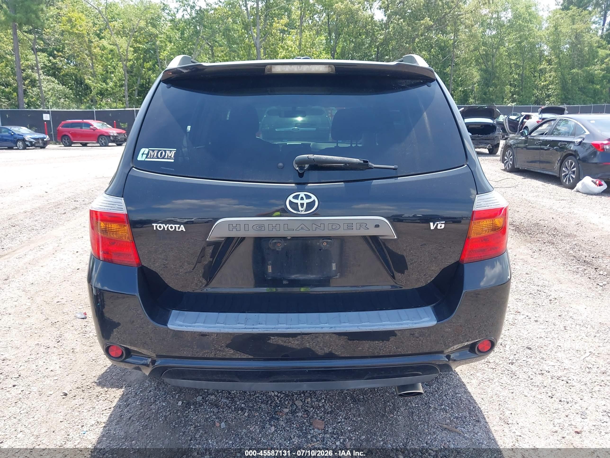 2009 Toyota Highlander Sport Black vin: JTEDS43A592089696