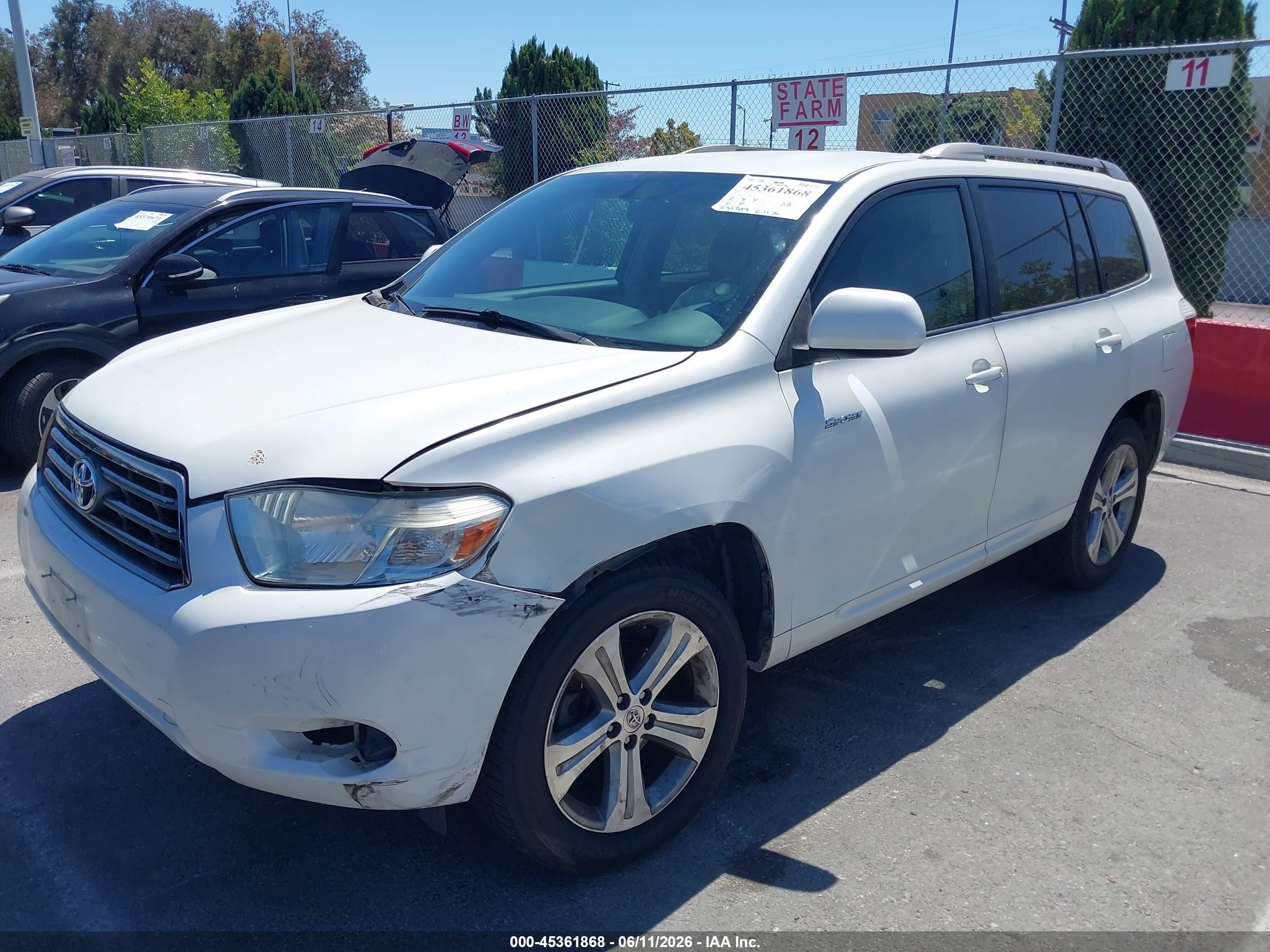 2008 Toyota Highlander Sport Белый vin: JTEDS43A682000281