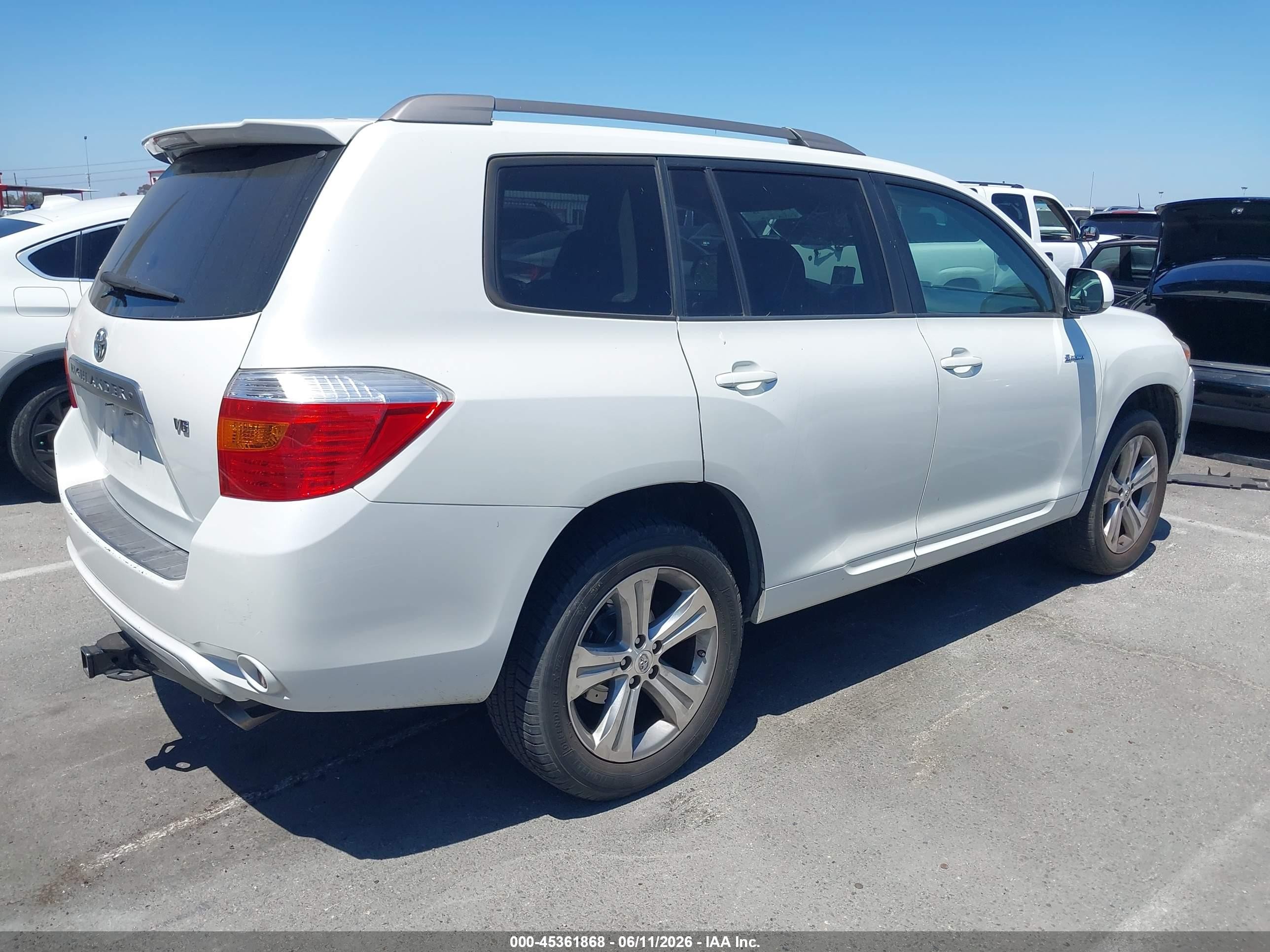 2008 Toyota Highlander Sport Белый vin: JTEDS43A682000281