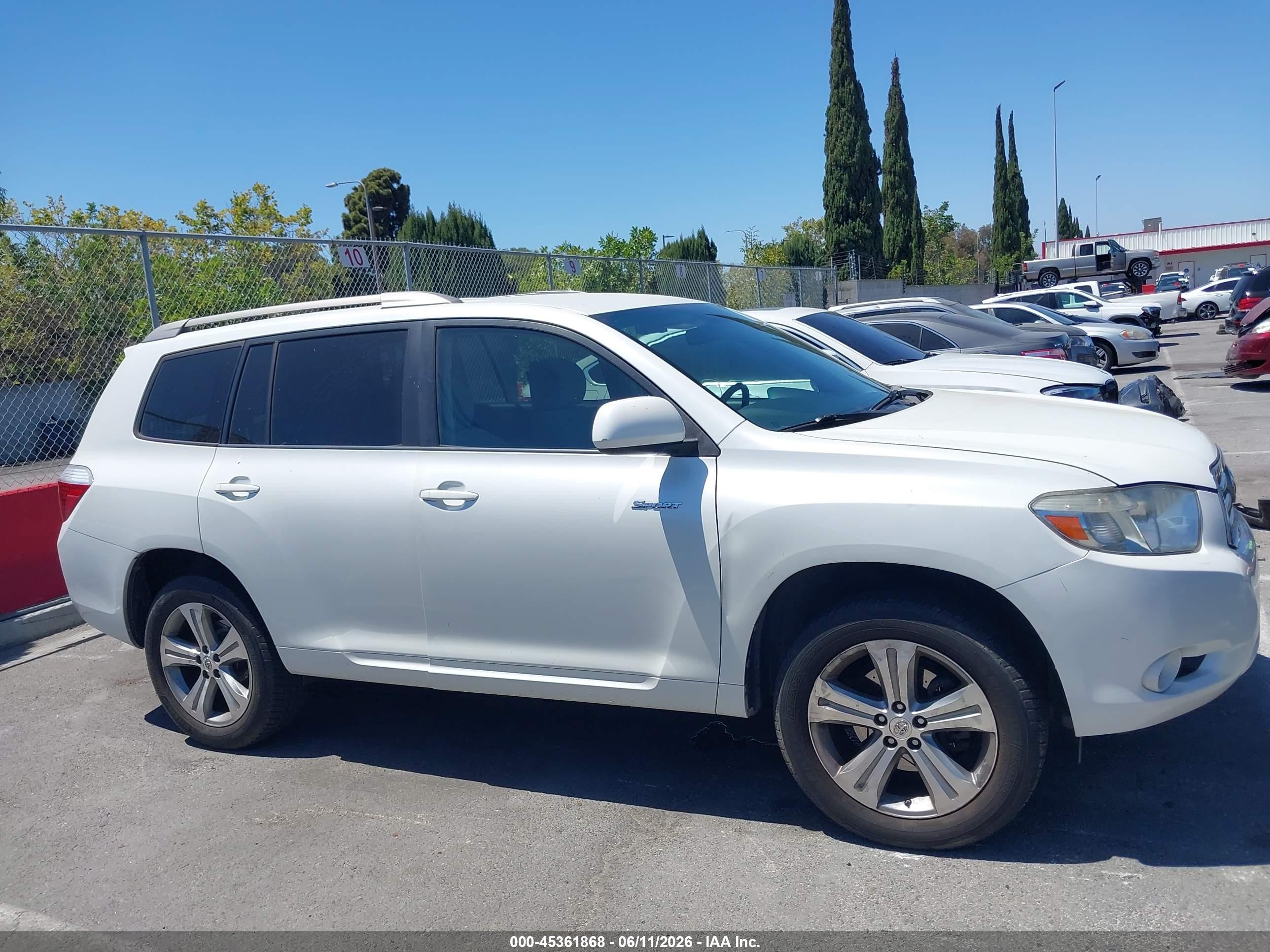 2008 Toyota Highlander Sport Белый vin: JTEDS43A682000281