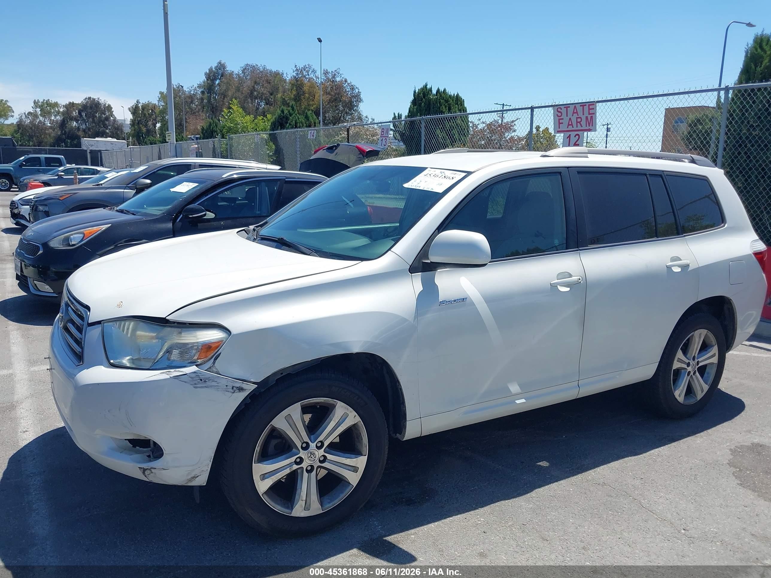 2008 Toyota Highlander Sport Белый vin: JTEDS43A682000281