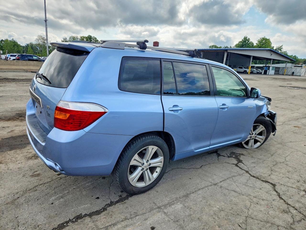 2008 Toyota Highlander Sport Blue vin: JTEDS43A682024404