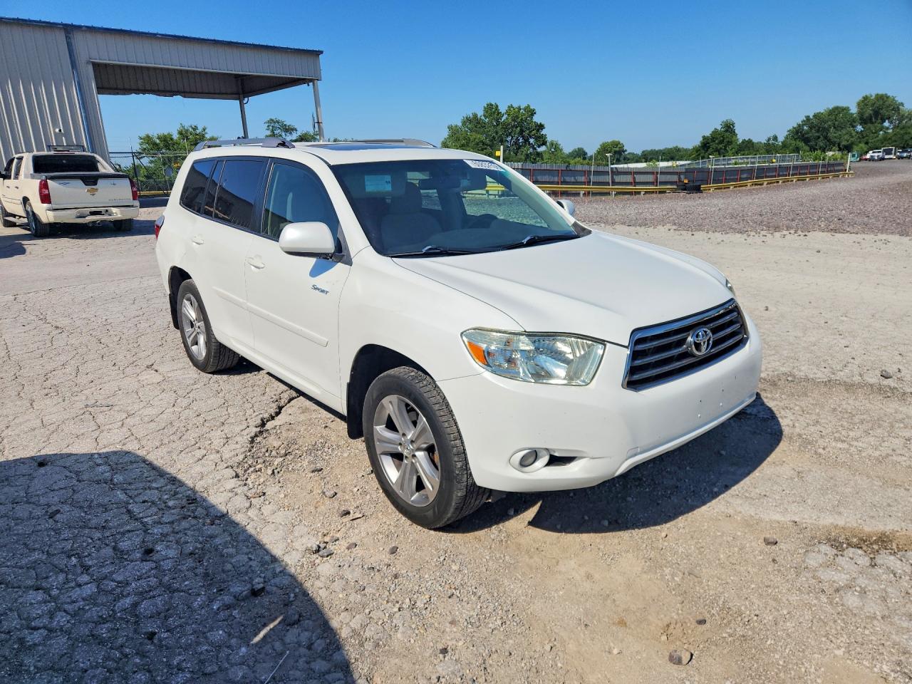 2008 Toyota Highlander Sport White vin: JTEDS43A782053779