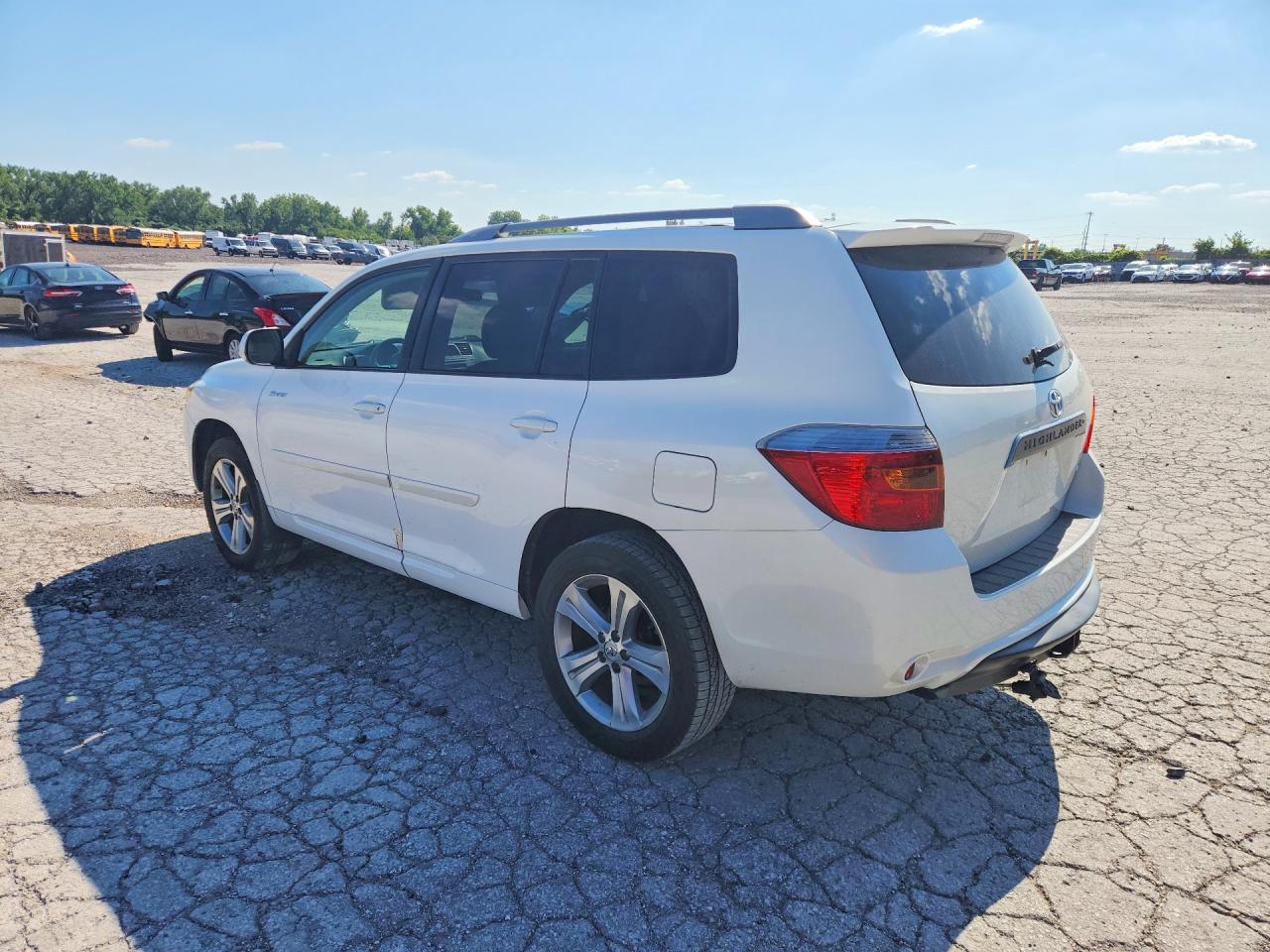 2008 Toyota Highlander Sport White vin: JTEDS43A782053779
