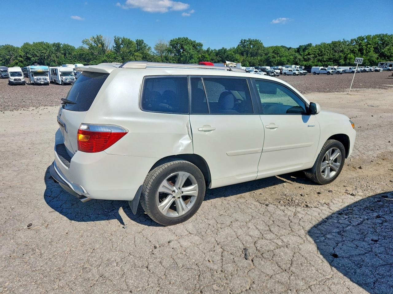 2008 Toyota Highlander Sport White vin: JTEDS43A782053779