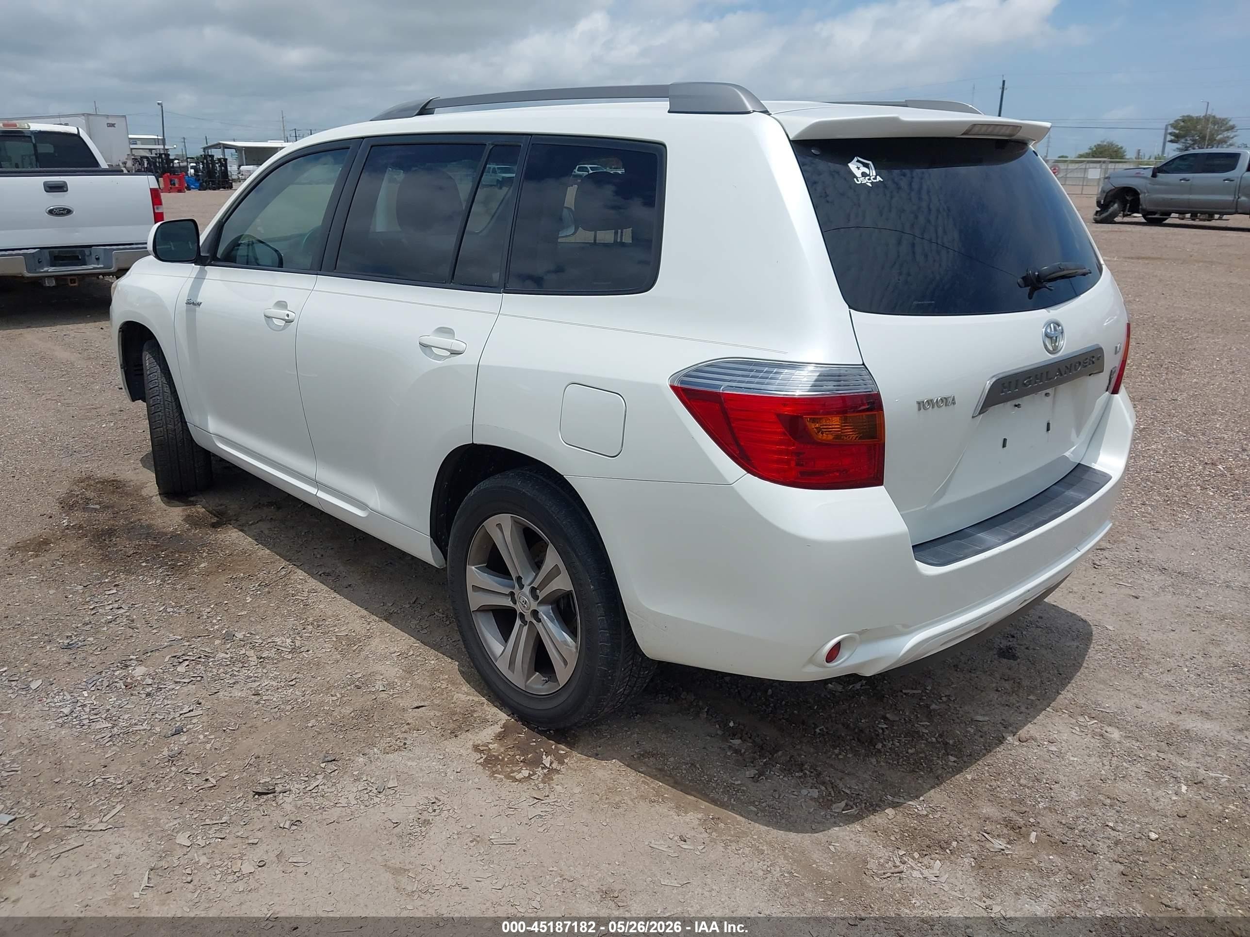 2008 Toyota Highlander Sport White vin: JTEDS43A782065981