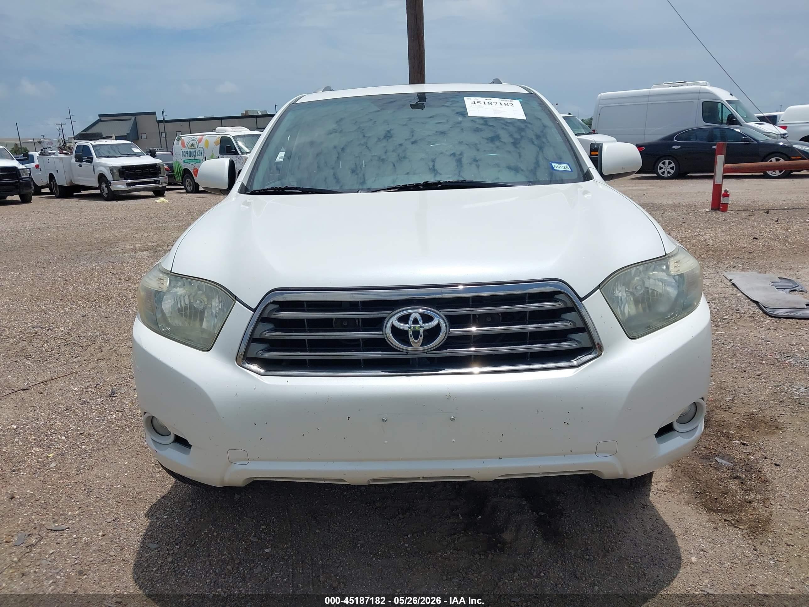 2008 Toyota Highlander Sport White vin: JTEDS43A782065981