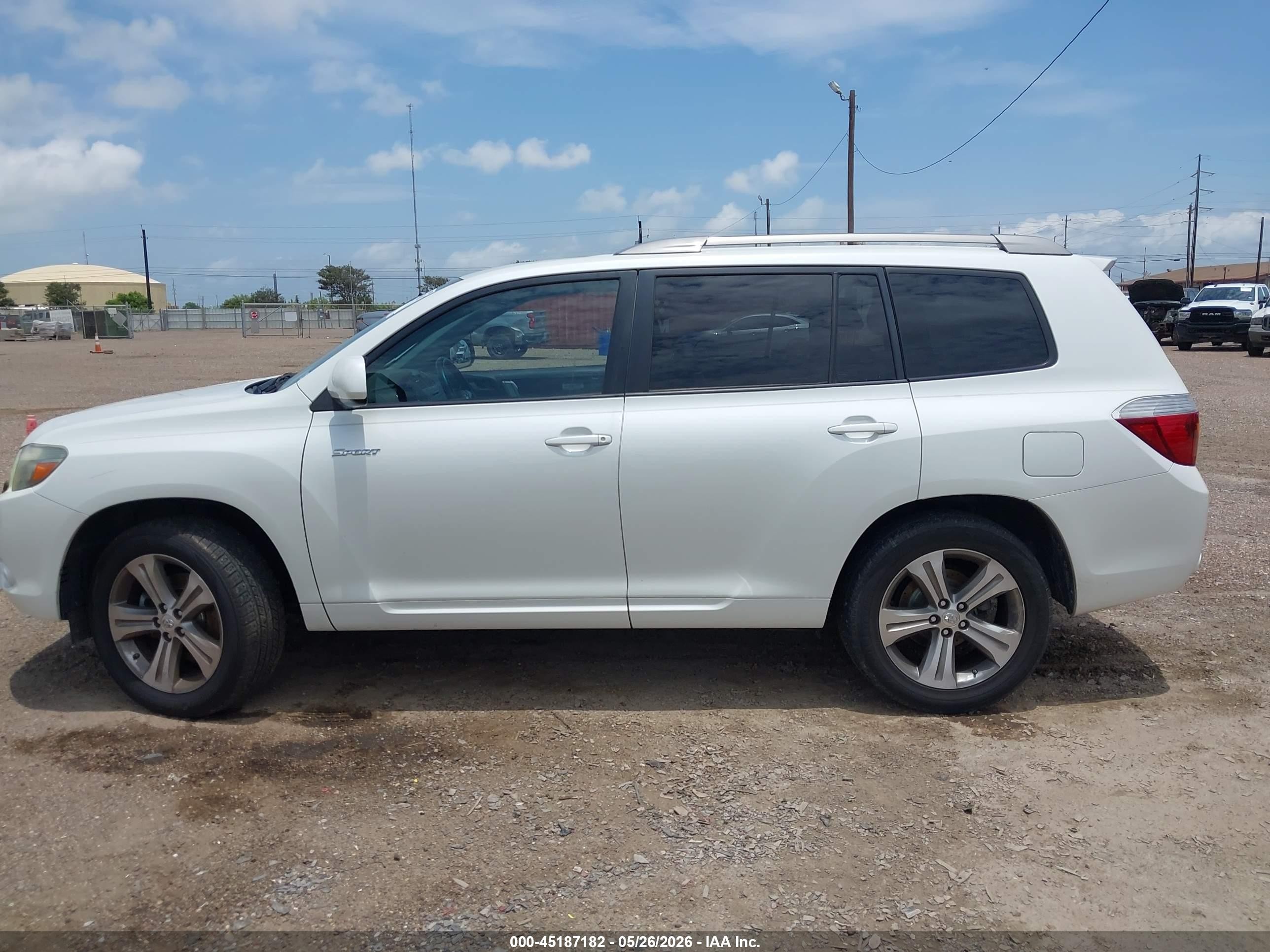 2008 Toyota Highlander Sport White vin: JTEDS43A782065981