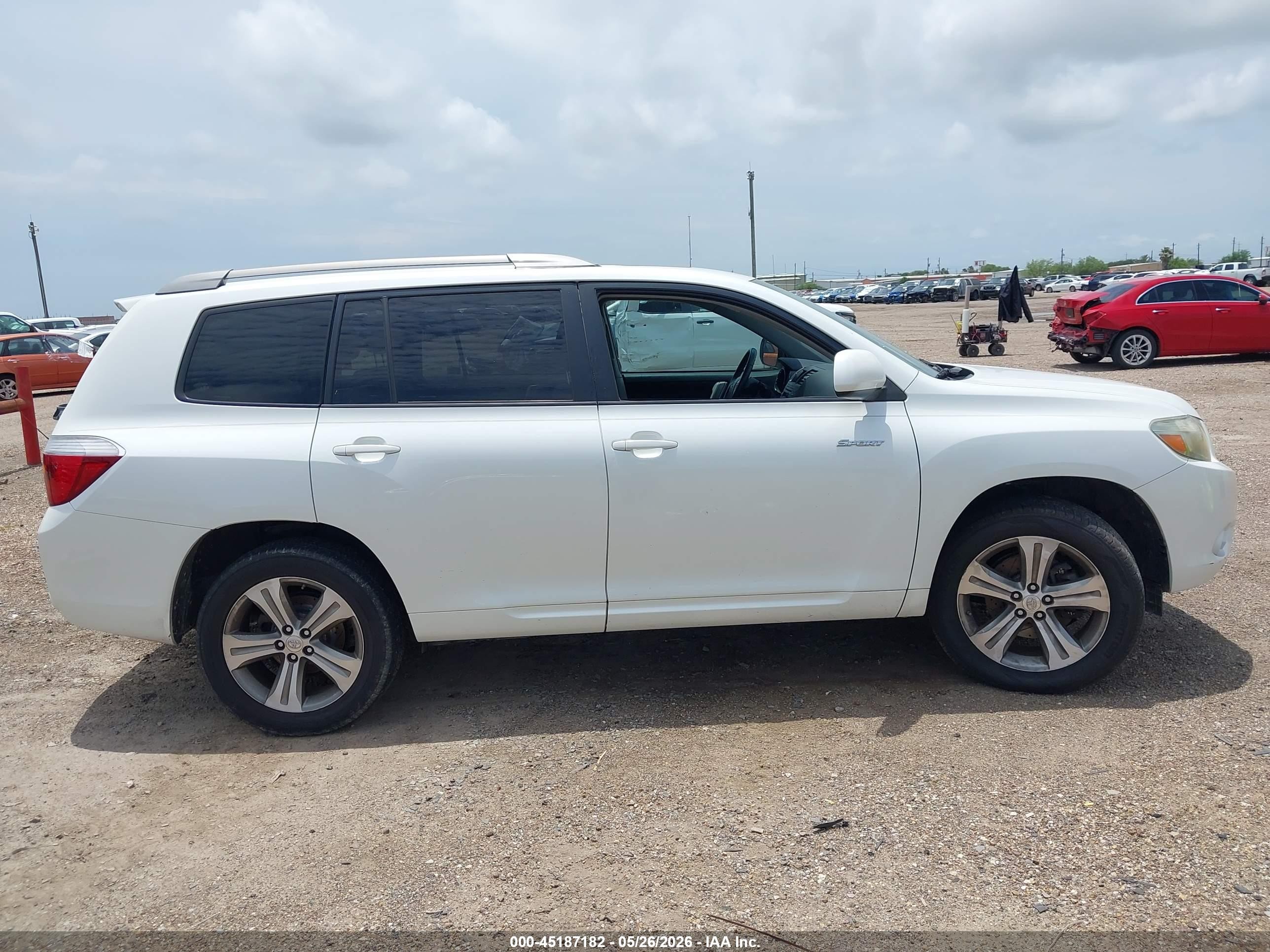 2008 Toyota Highlander Sport White vin: JTEDS43A782065981