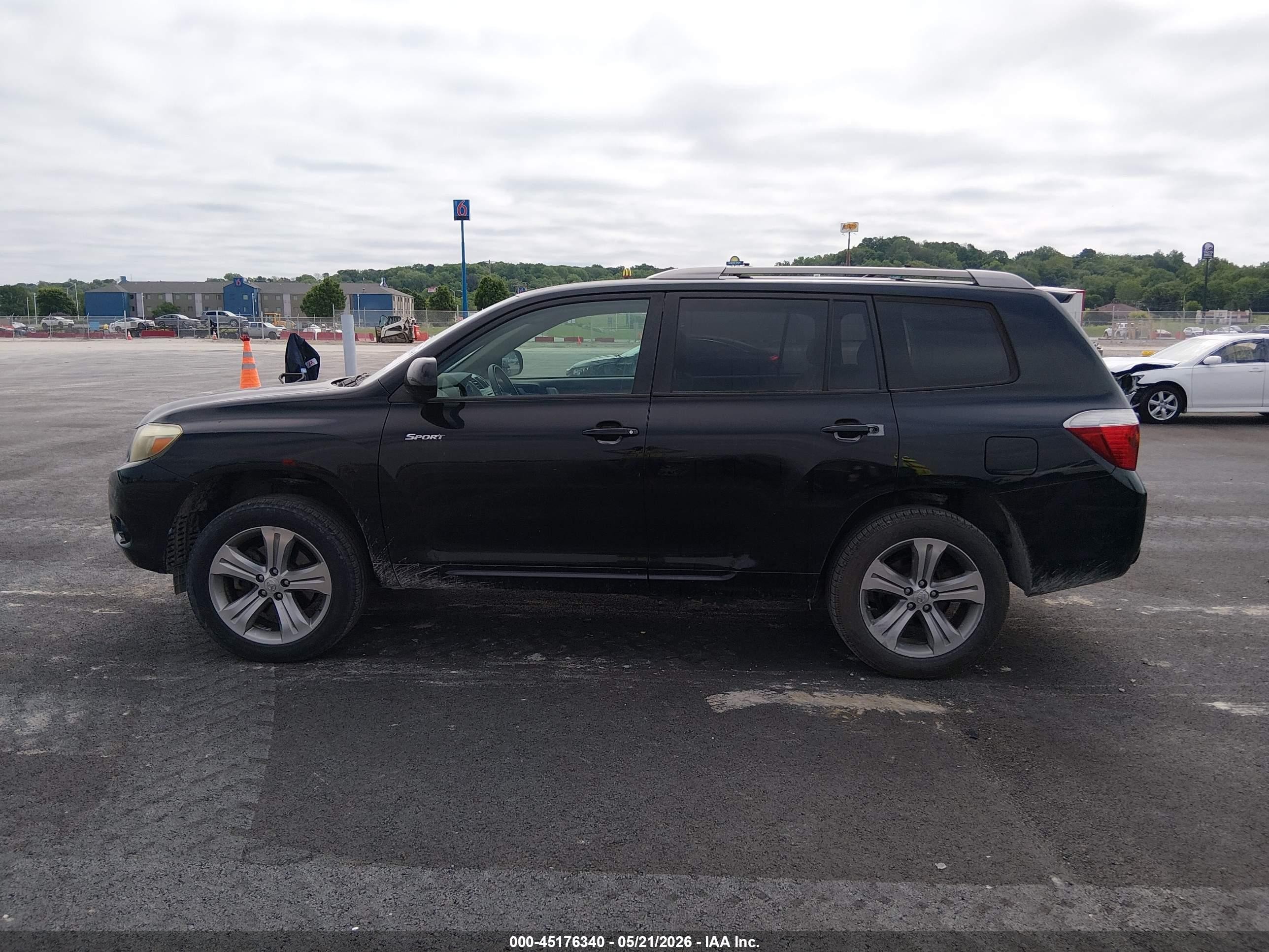 2009 Toyota Highlander Sport Black vin: JTEDS43A792075377